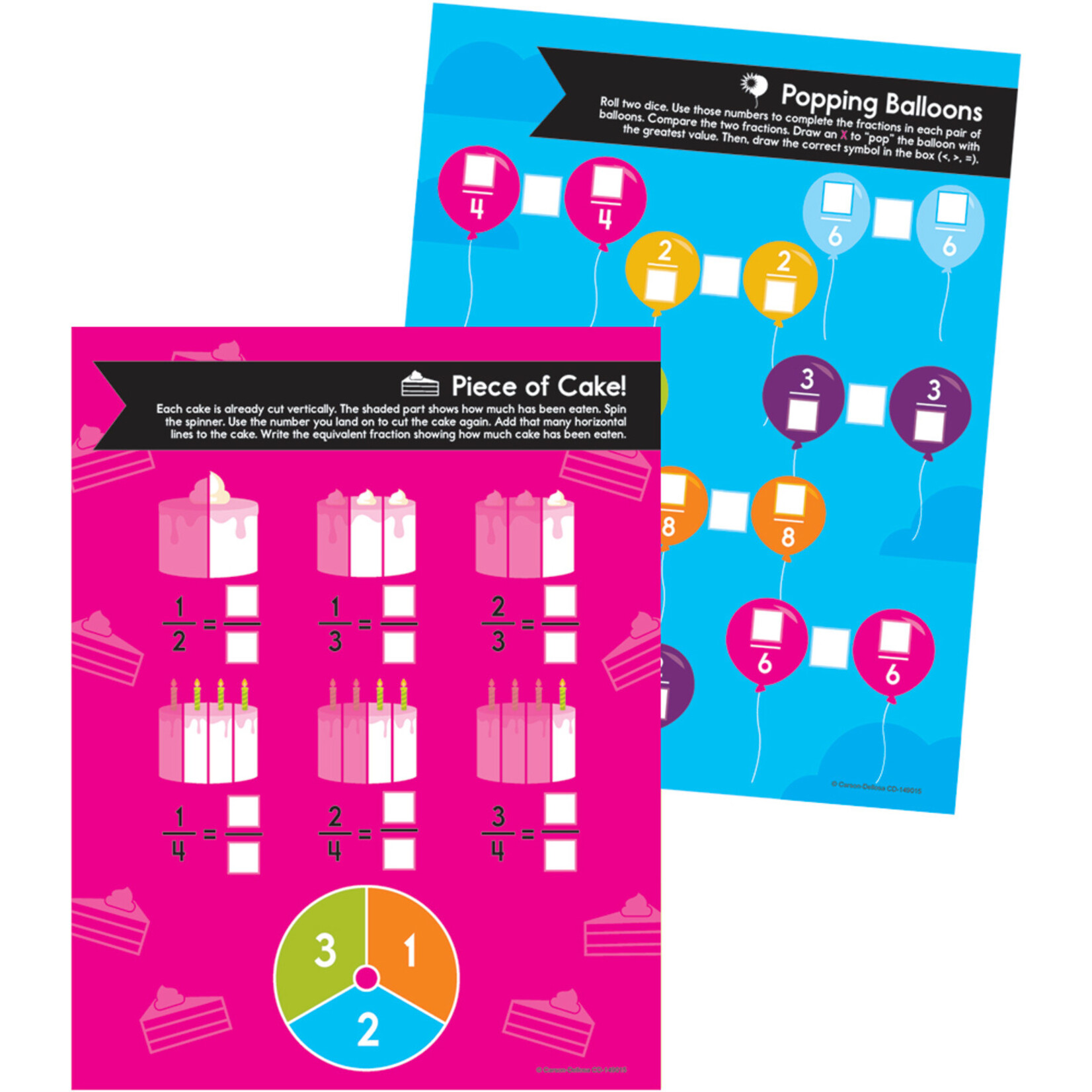CARSON DELLOSA PUBLISHING CO Train Your Brain: Fractions Level 2 Classroom Kit Grade 3-5