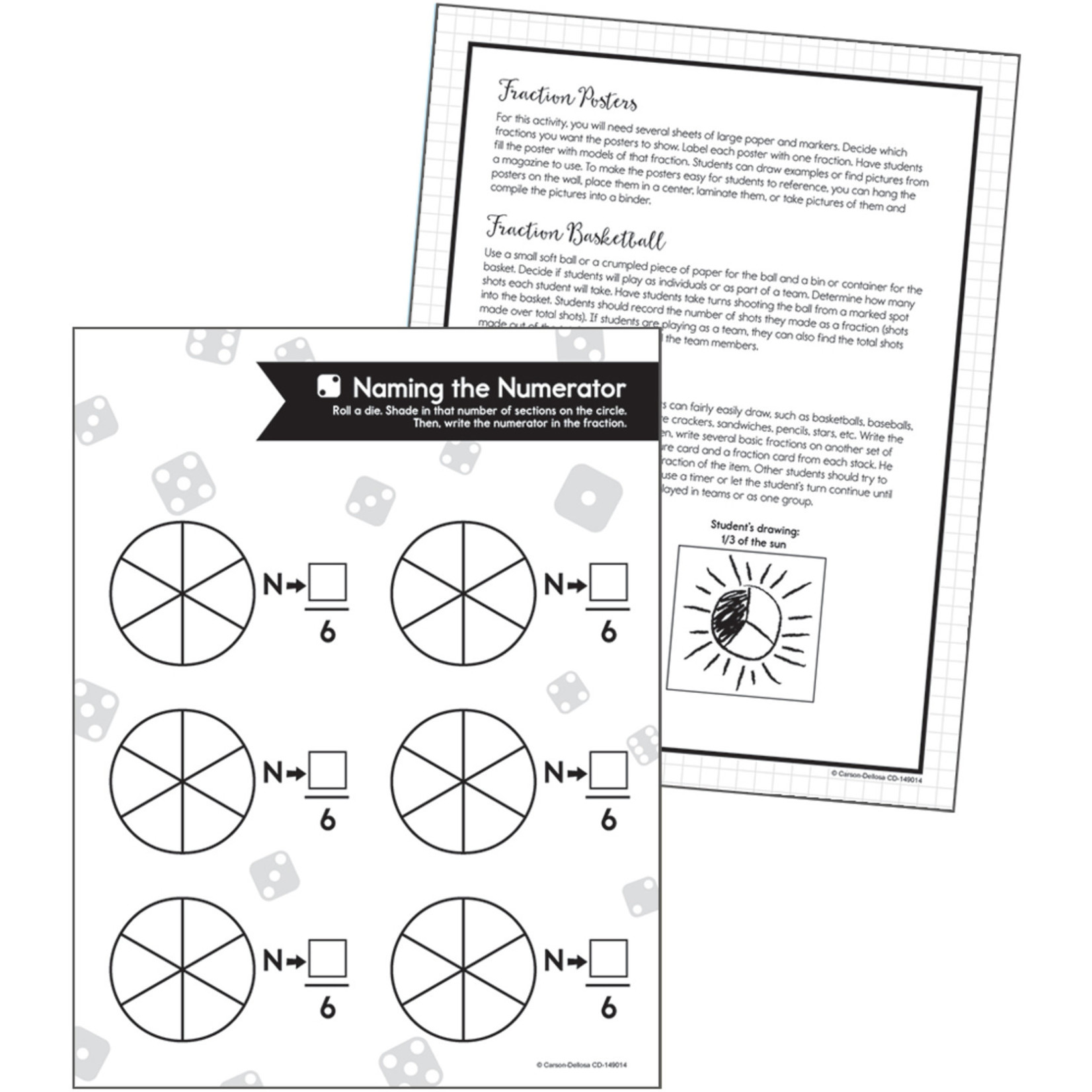 CARSON DELLOSA PUBLISHING CO Train Your Brain: Fractions Level 1 Classroom Kit Grade 2-4