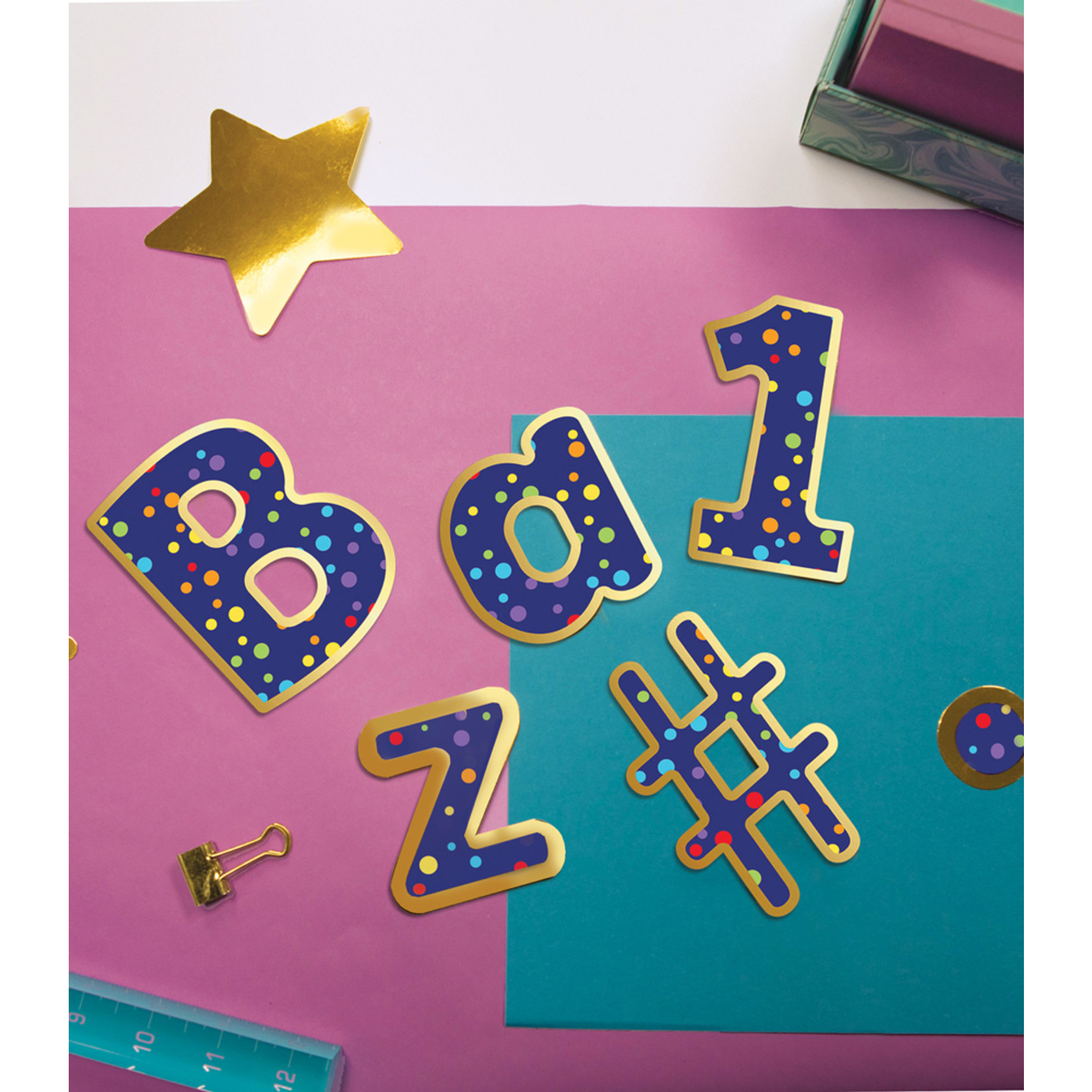 CARSON DELLOSA PUBLISHING CO Rainbow Confetti EZ Letters