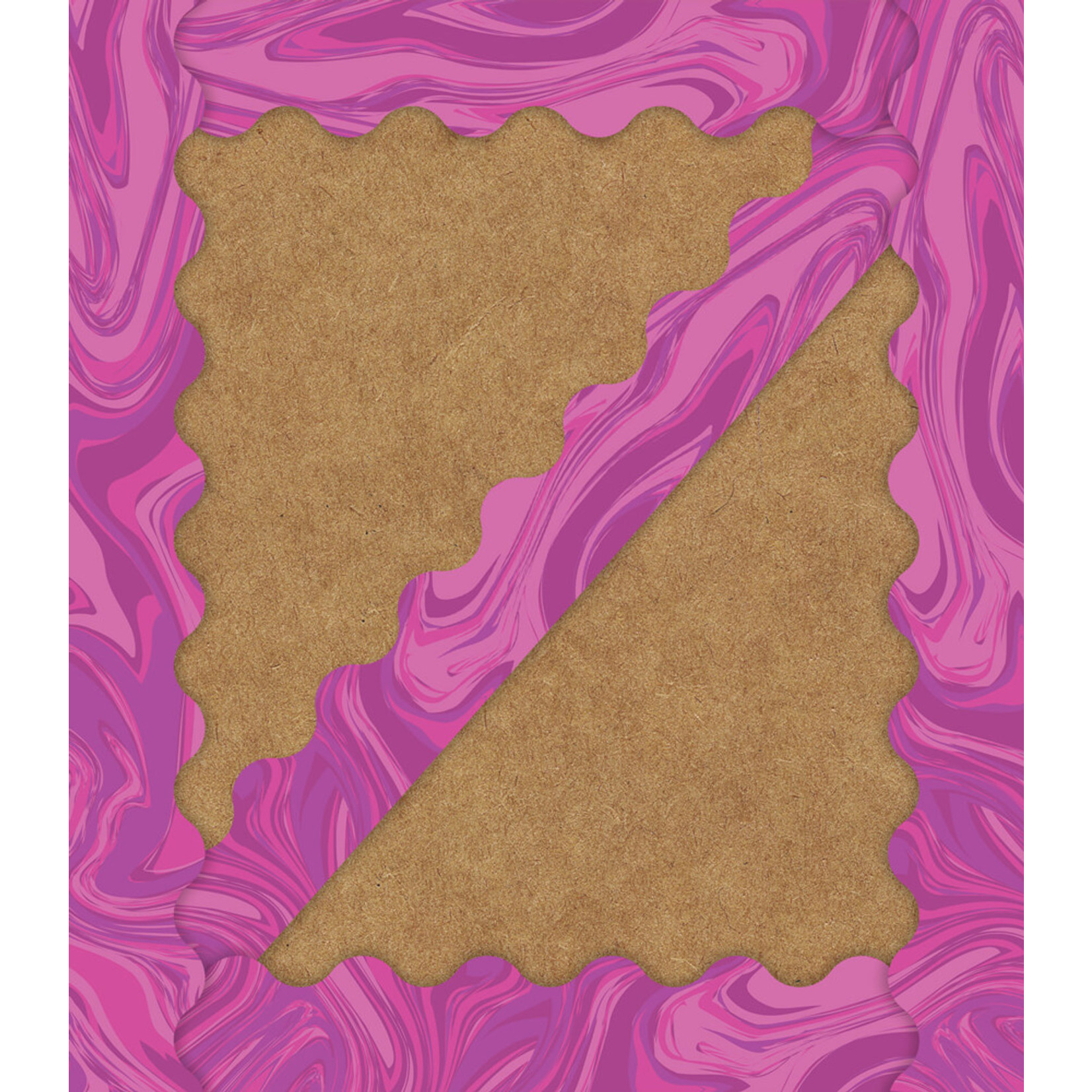 CARSON DELLOSA PUBLISHING CO Pink Marble Scalloped Borders