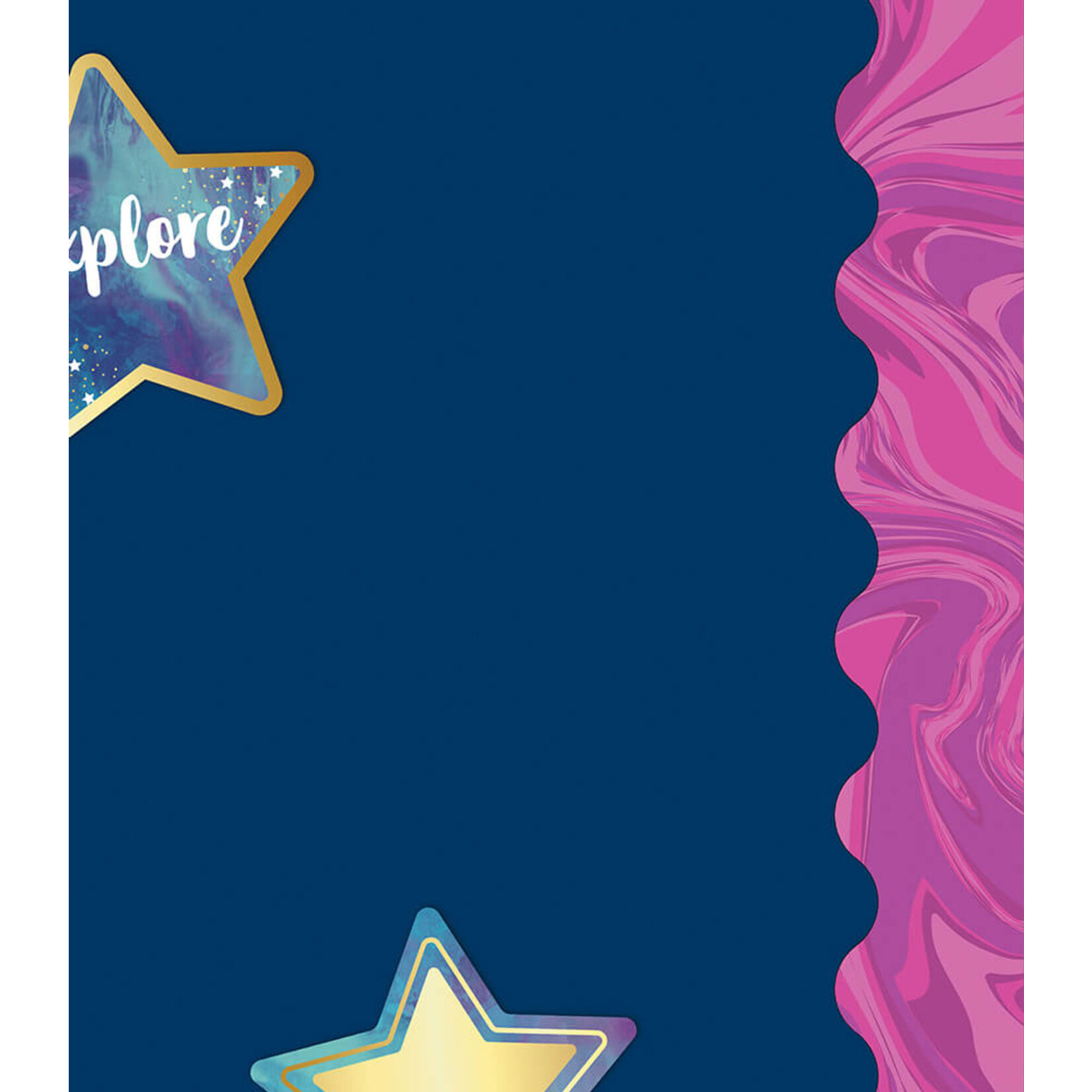 CARSON DELLOSA PUBLISHING CO Pink Marble Scalloped Borders