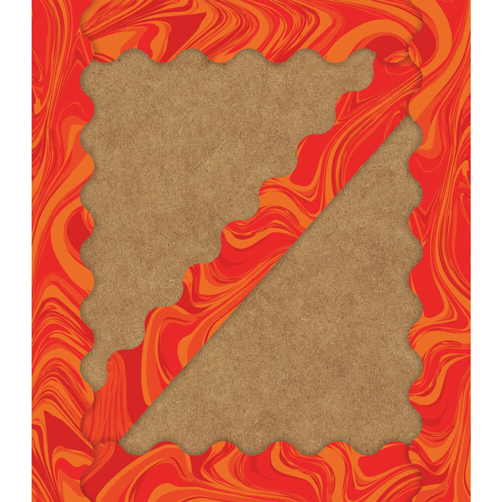 CARSON DELLOSA PUBLISHING CO Red Marble Scalloped Borders