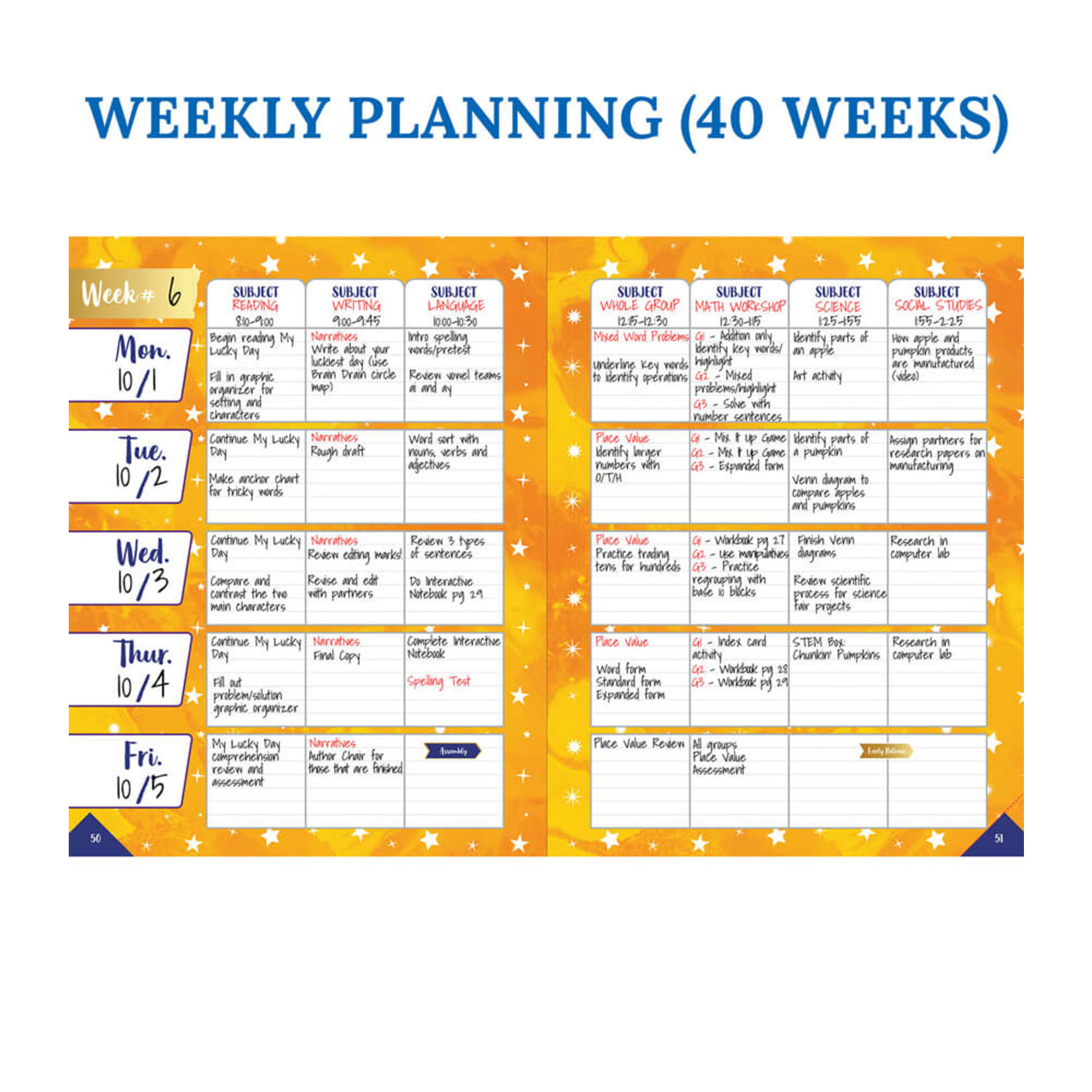 CARSON DELLOSA PUBLISHING CO Galaxy Teacher Planner