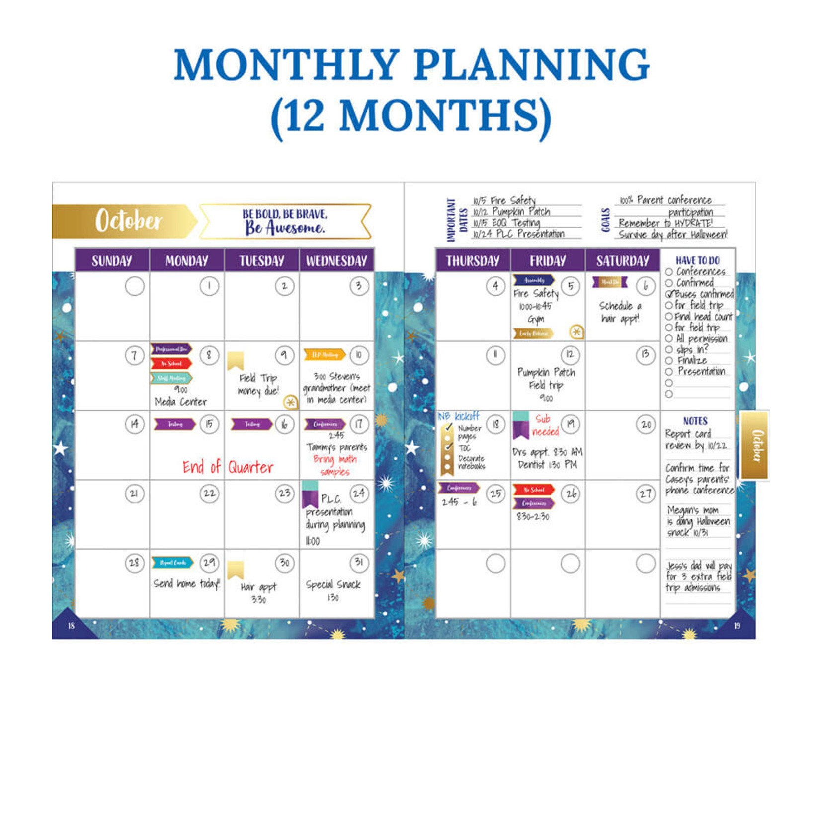 CARSON DELLOSA PUBLISHING CO Galaxy Teacher Planner
