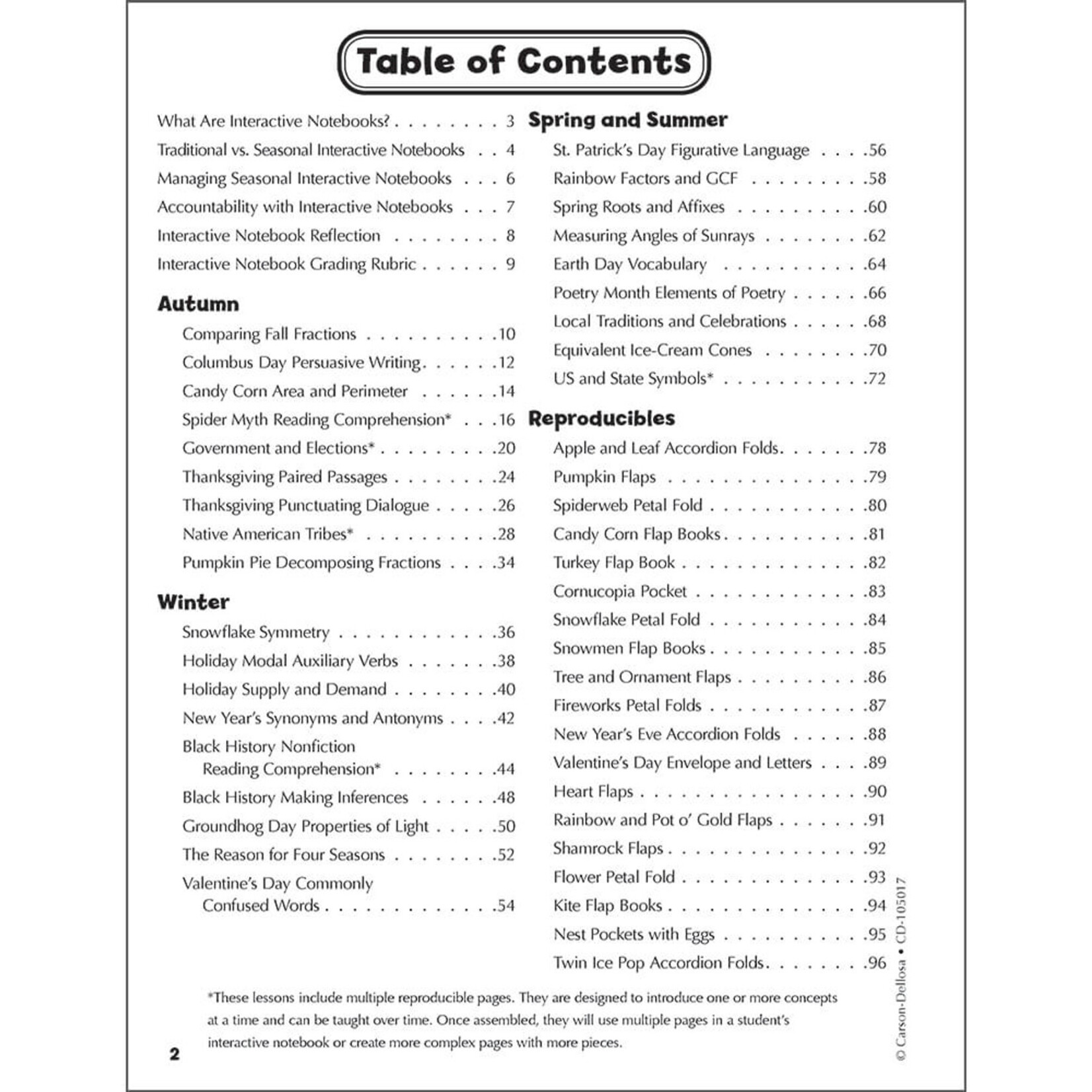 CARSON DELLOSA PUBLISHING CO Interactive Notebooks: Seasonal Resource Book Grade 4