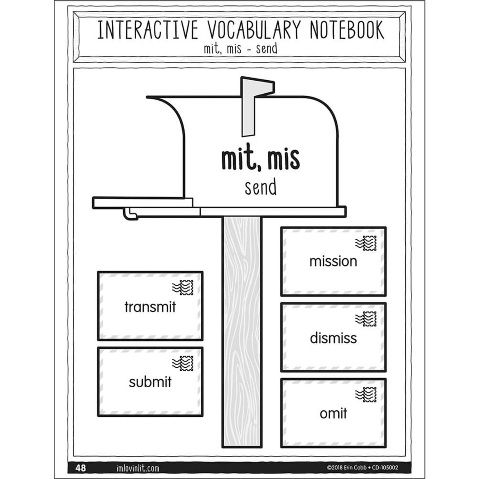 CARSON DELLOSA PUBLISHING CO Interactive Vocabulary Notebook Resource Book Grade 4-5