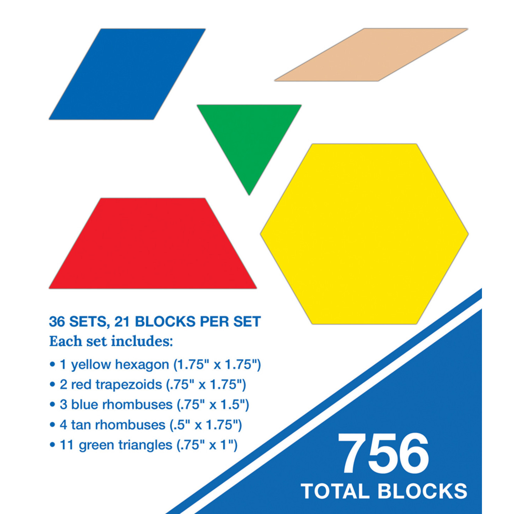 CARSON DELLOSA PUBLISHING CO Pattern Blocks Curriculum Cut-Outs