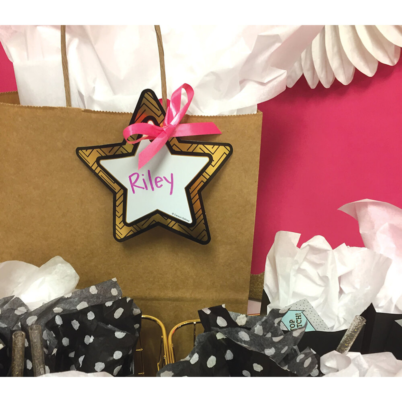 CARSON DELLOSA PUBLISHING CO Black and Gold Stars Cut-Outs