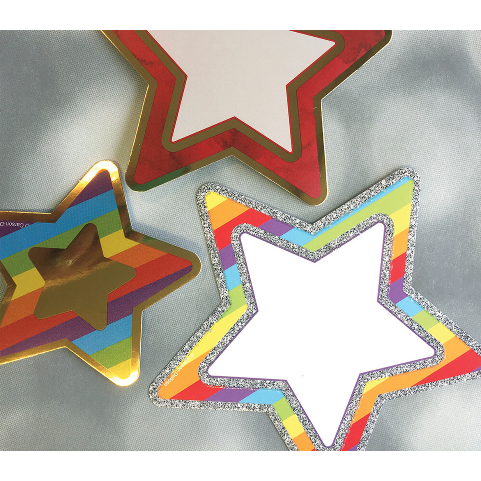 CARSON DELLOSA PUBLISHING CO Rainbow and Foil Stars Cut-Outs