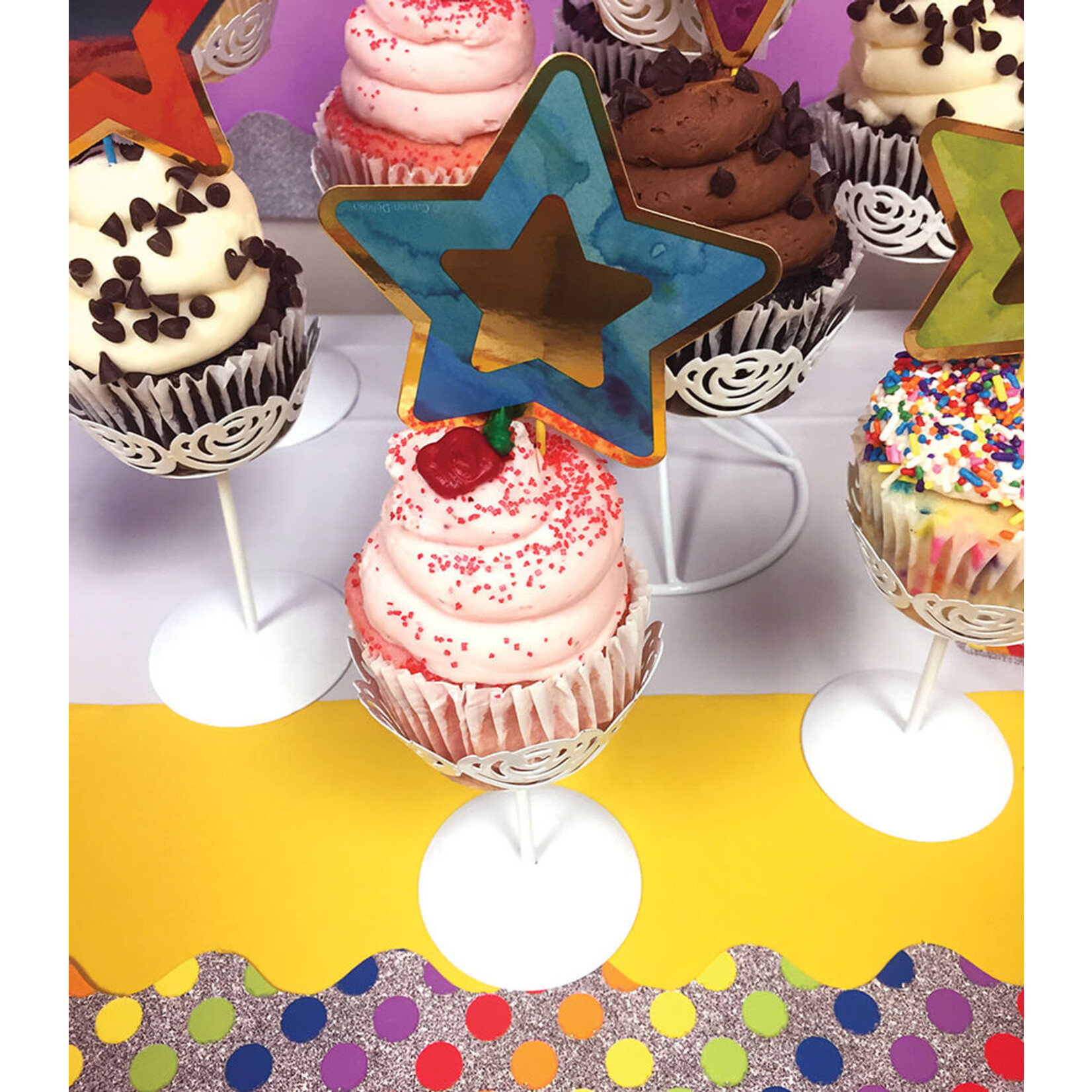 CARSON DELLOSA PUBLISHING CO Rainbow and Foil Stars Cut-Outs