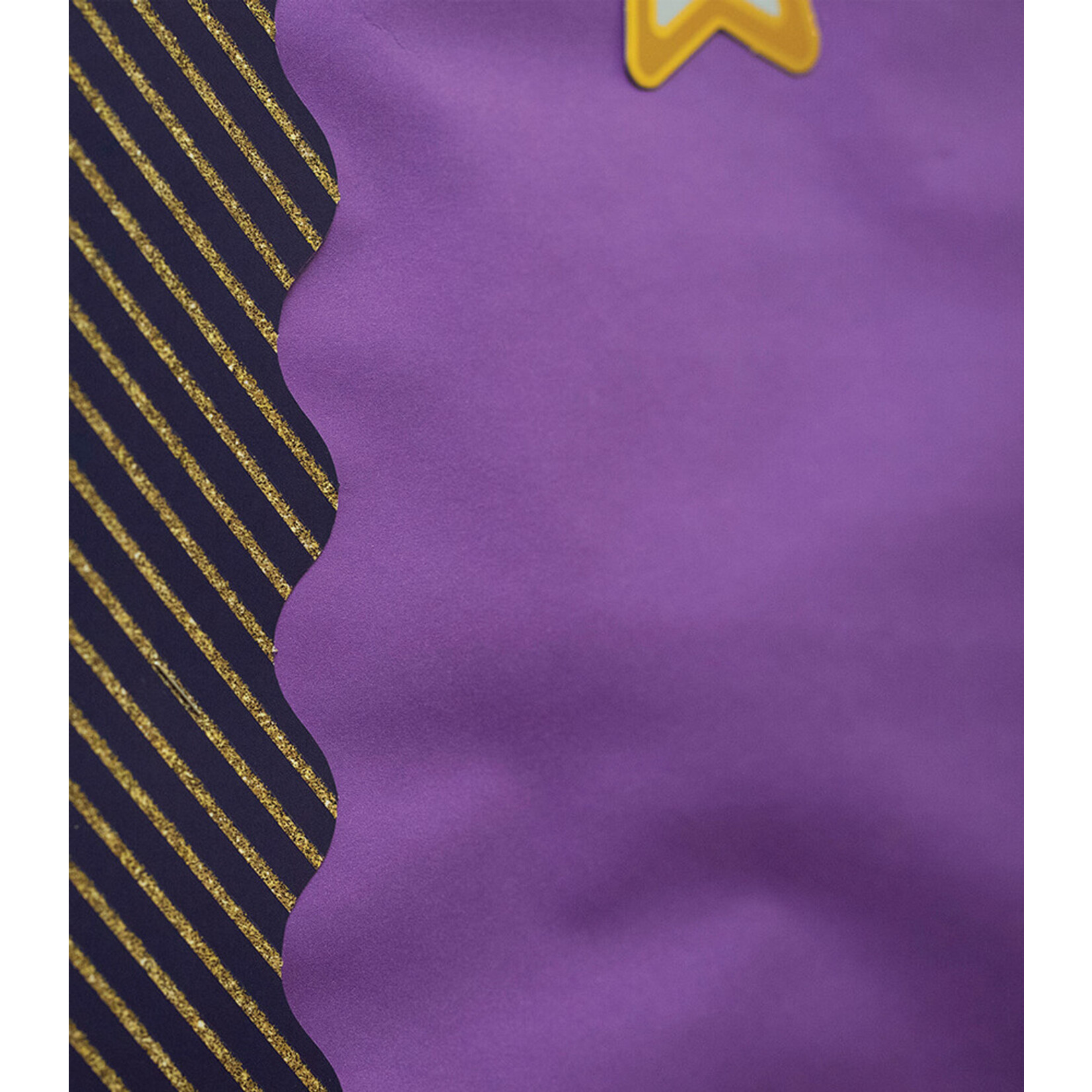 CARSON DELLOSA PUBLISHING CO Gold Glitter and Navy Stripe Scalloped Borders