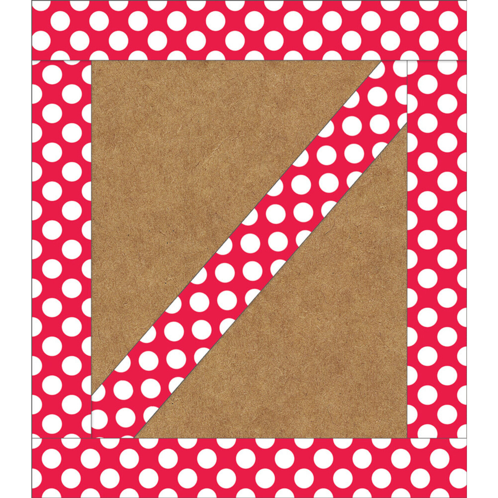 CARSON DELLOSA PUBLISHING CO CLM School Girl: Red with Polka Dots Straight Borders