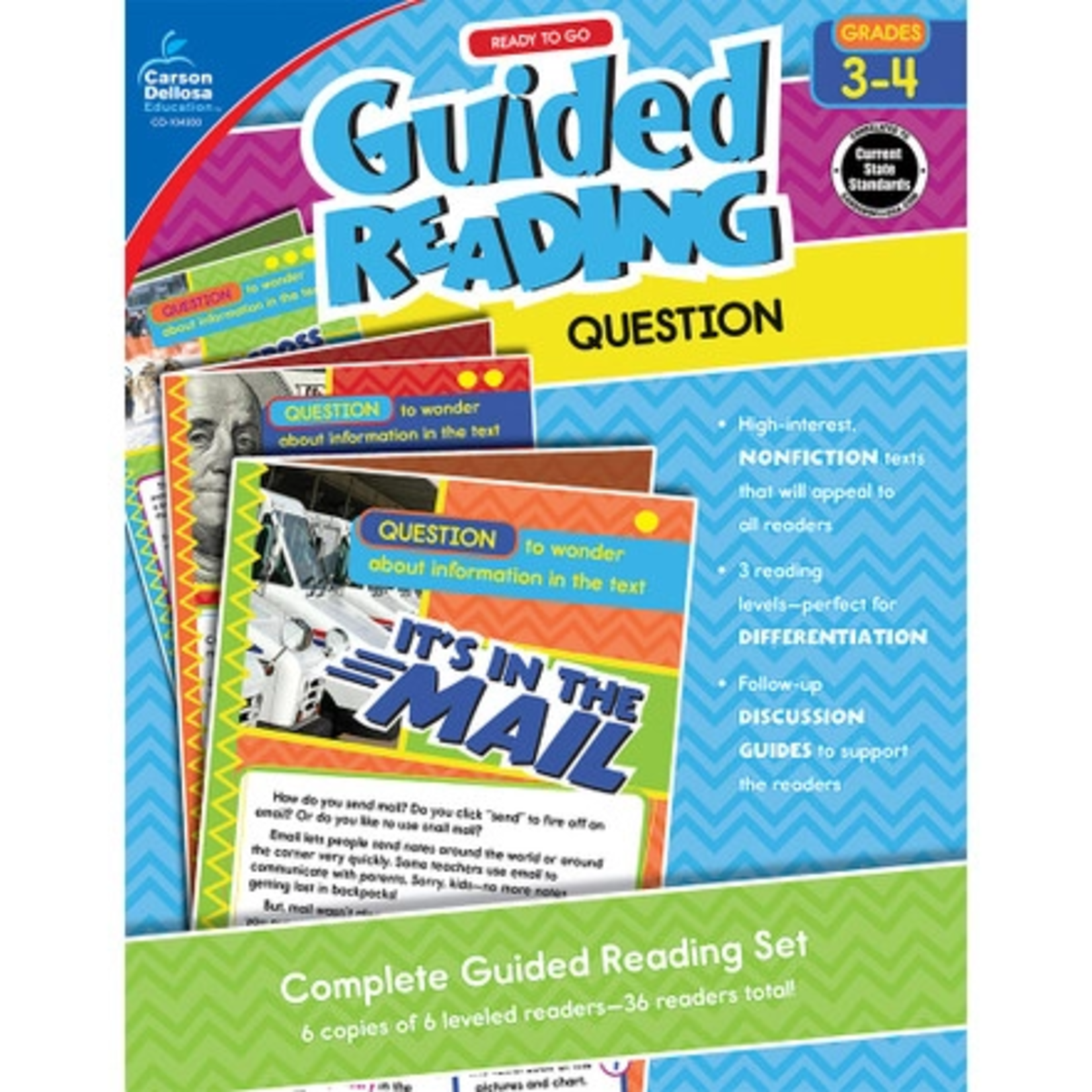 CARSON DELLOSA PUBLISHING CO Guided Reading: Question Resource Book Grade 3-4