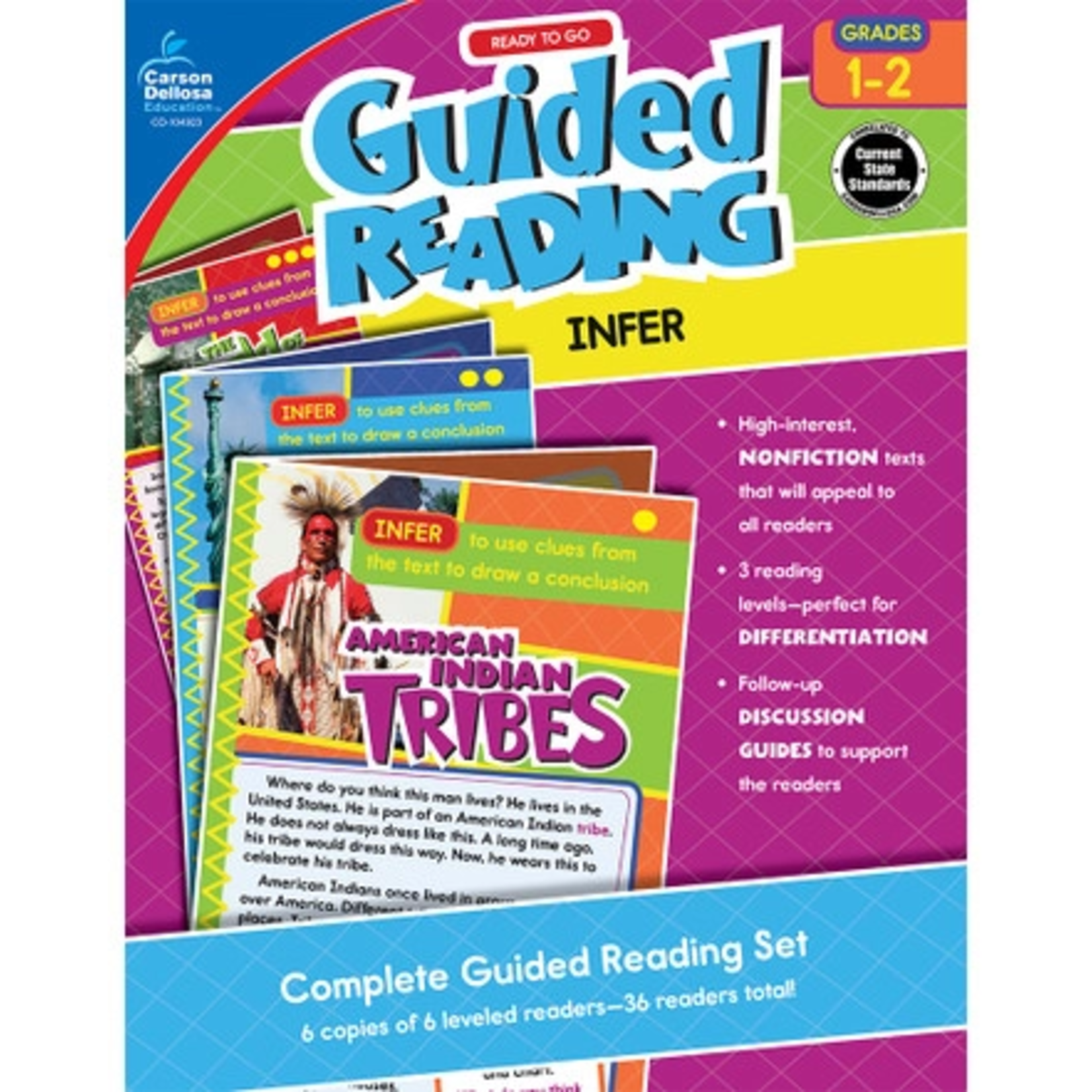CARSON DELLOSA PUBLISHING CO Guided Reading: Infer Resource Book Grade 1-2