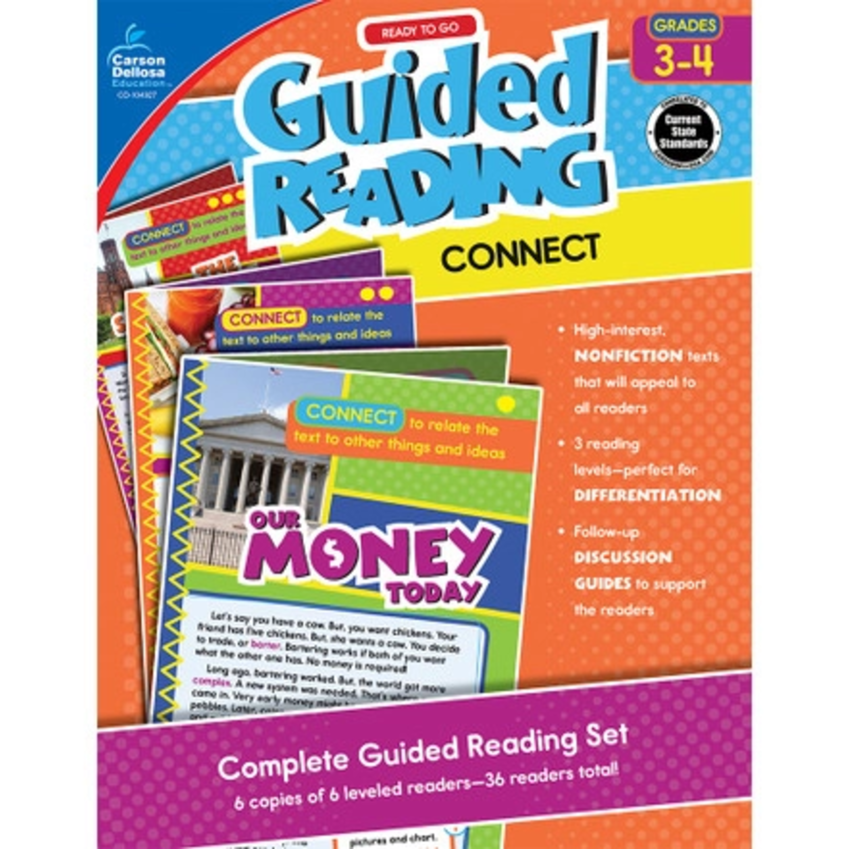 CARSON DELLOSA PUBLISHING CO Guided Reading: Connect Resource Book Grade 3-4