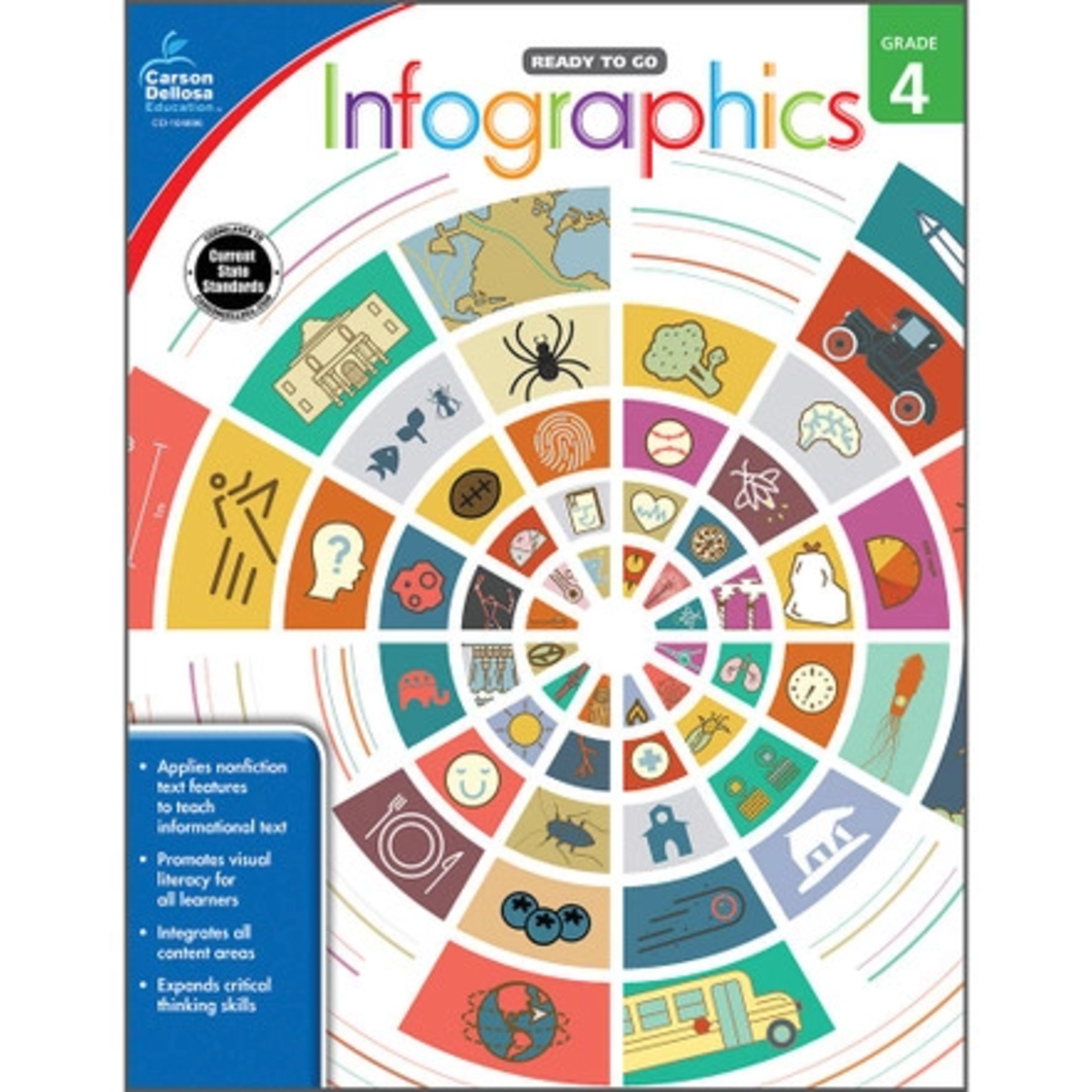 CARSON DELLOSA PUBLISHING CO Infographics Workbook Grade 4