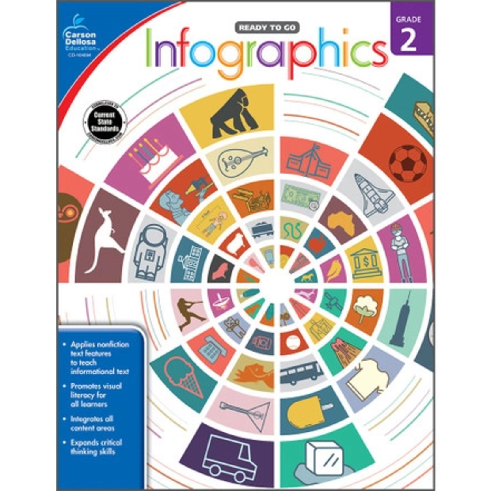 CARSON DELLOSA PUBLISHING CO Infographics Workbook Grade 2