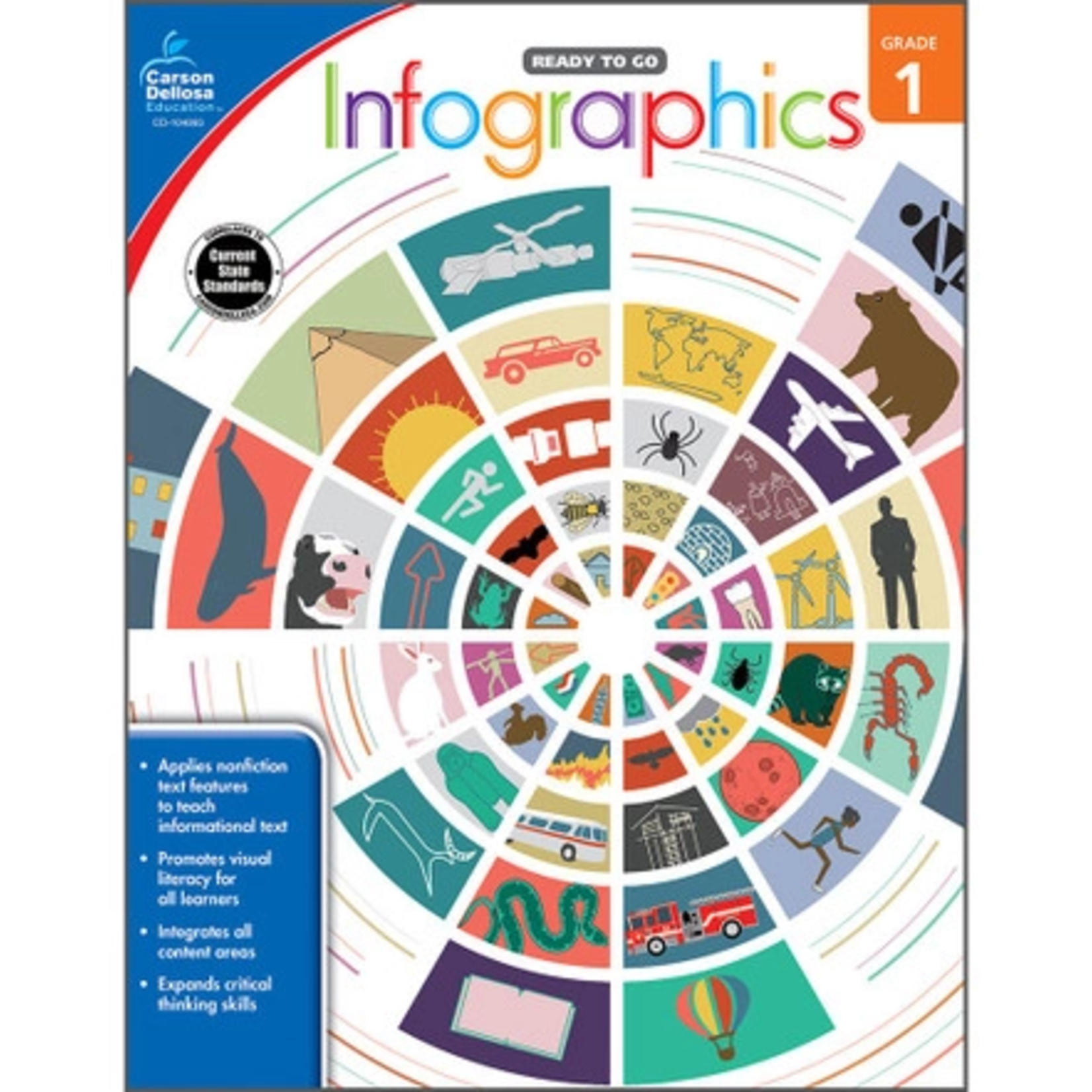CARSON DELLOSA PUBLISHING CO Infographics Workbook Grade 1