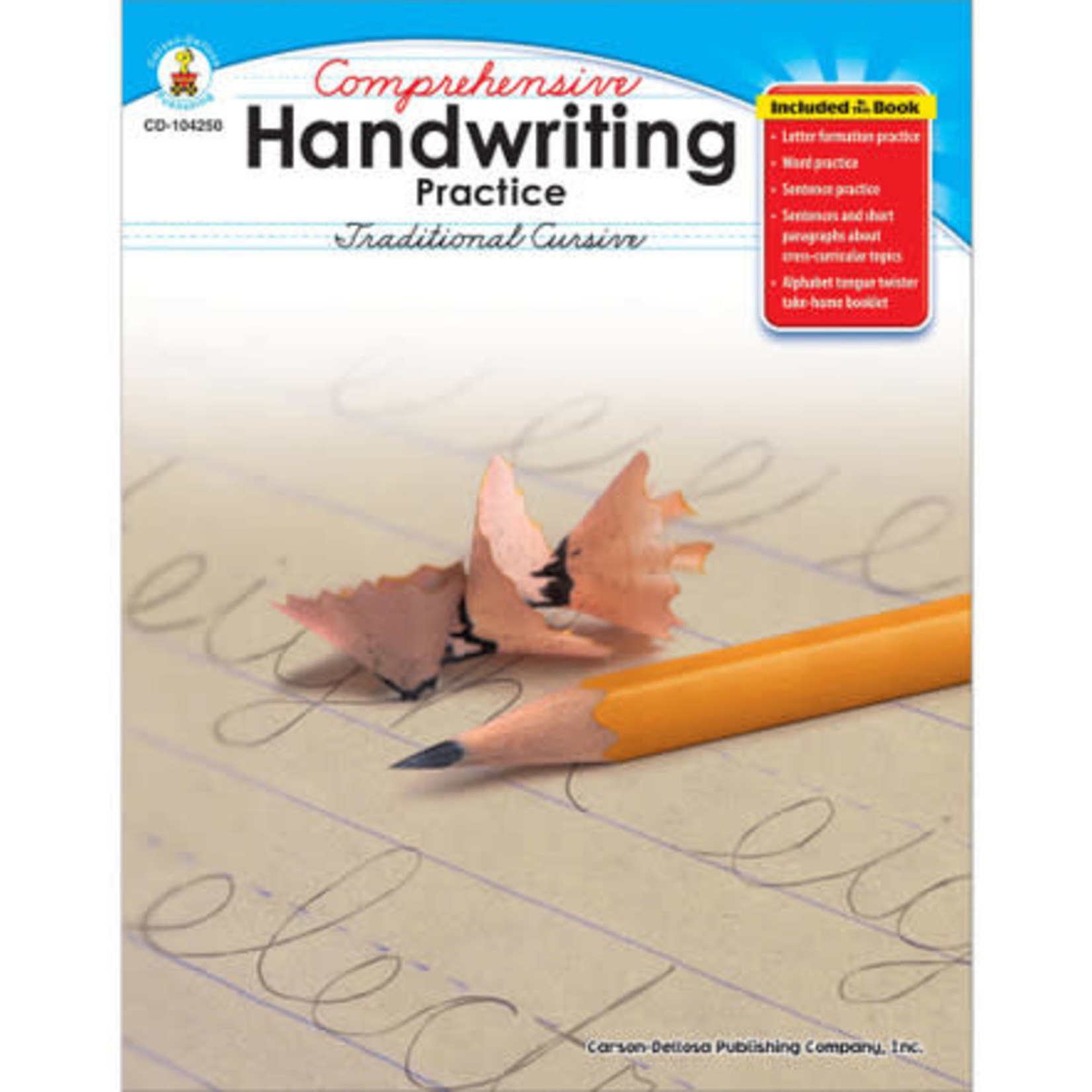 CARSON DELLOSA PUBLISHING CO Comprehensive Handwriting Practice: Traditional Cursive Resource Book Grade 2-5