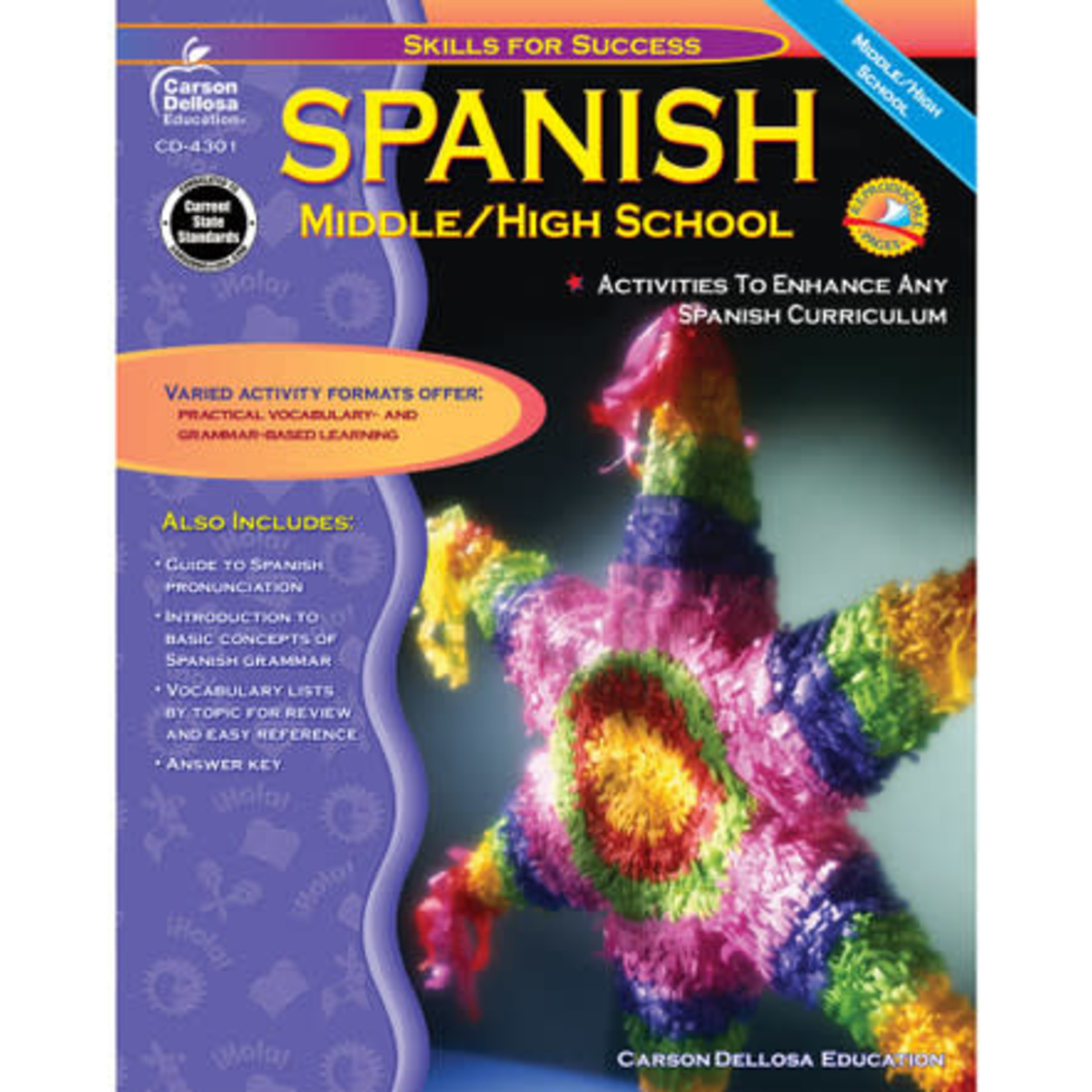 CARSON DELLOSA PUBLISHING CO Skills for Success Spanish Resource Book Grade 6-12
