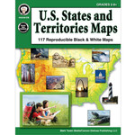 CARSON DELLOSA PUBLISHING CO U.S. States and Territories Maps Resource Book Grade 5-8