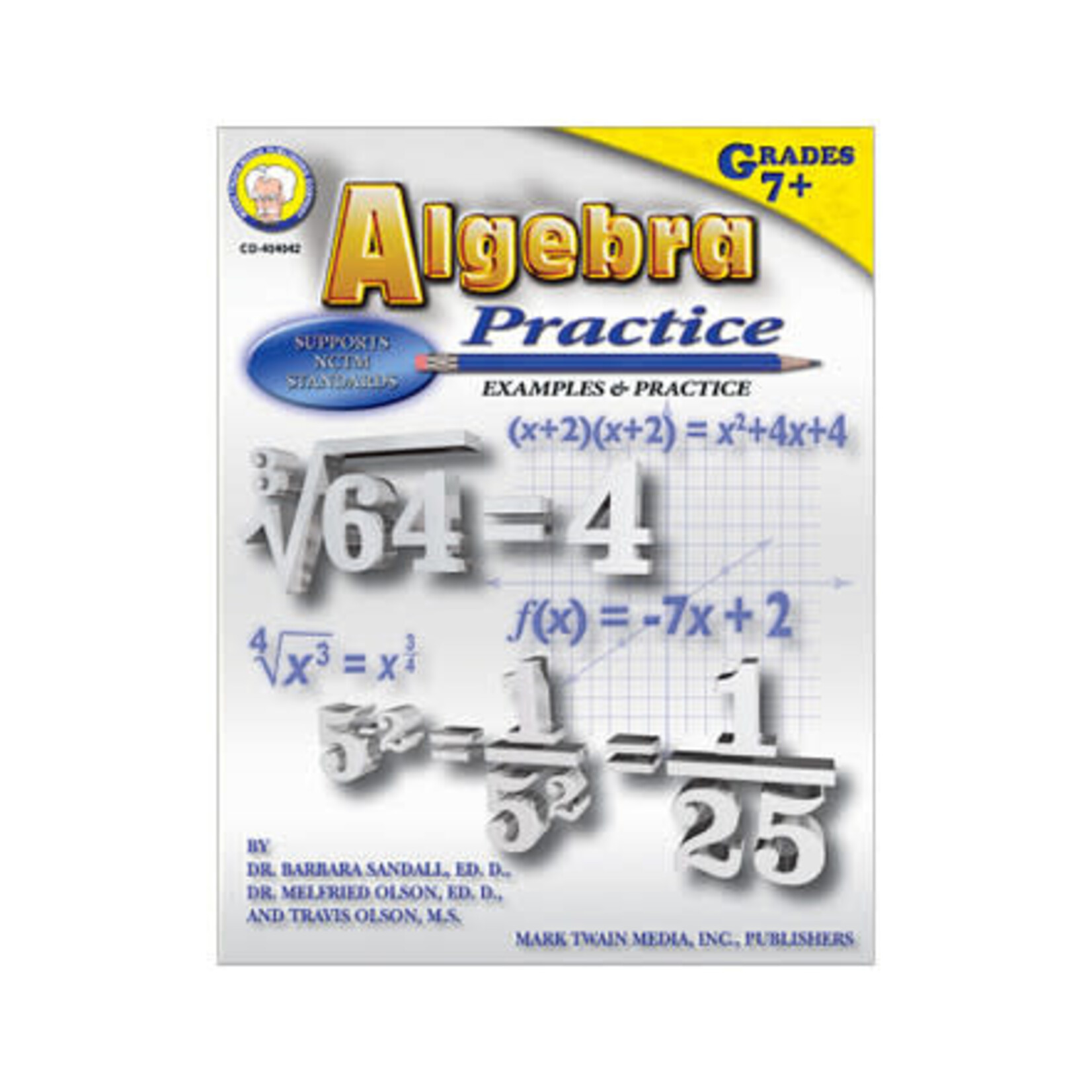 CARSON DELLOSA PUBLISHING CO Algebra Practice Resource Book Grade 7-12