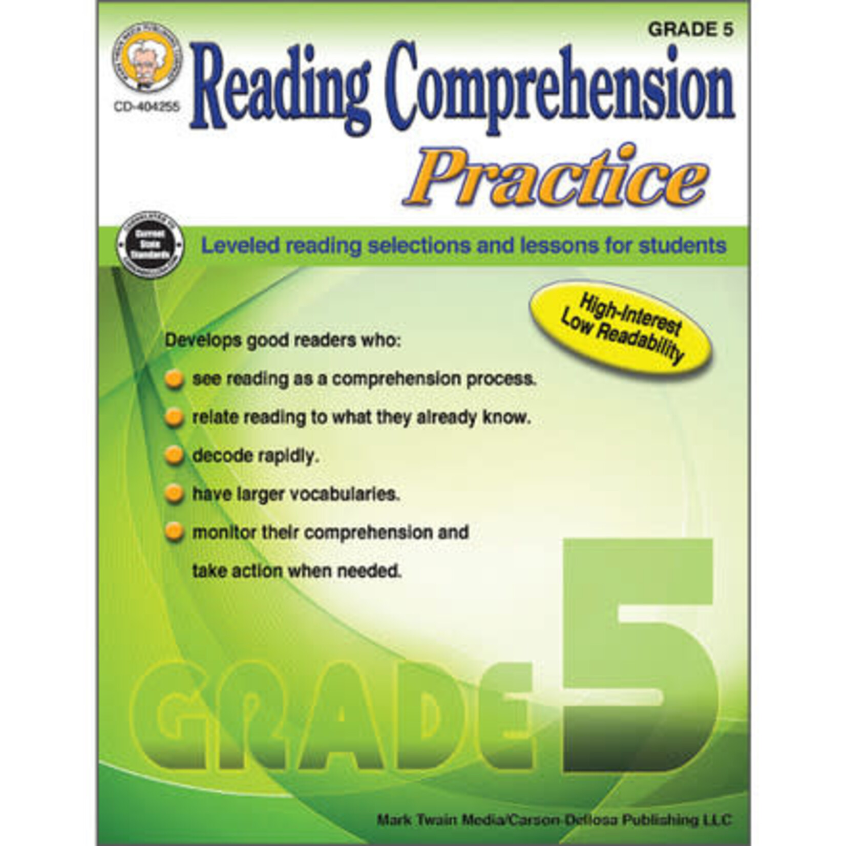 CARSON DELLOSA PUBLISHING CO Reading Comprehension Practice Resource Book Grade 5
