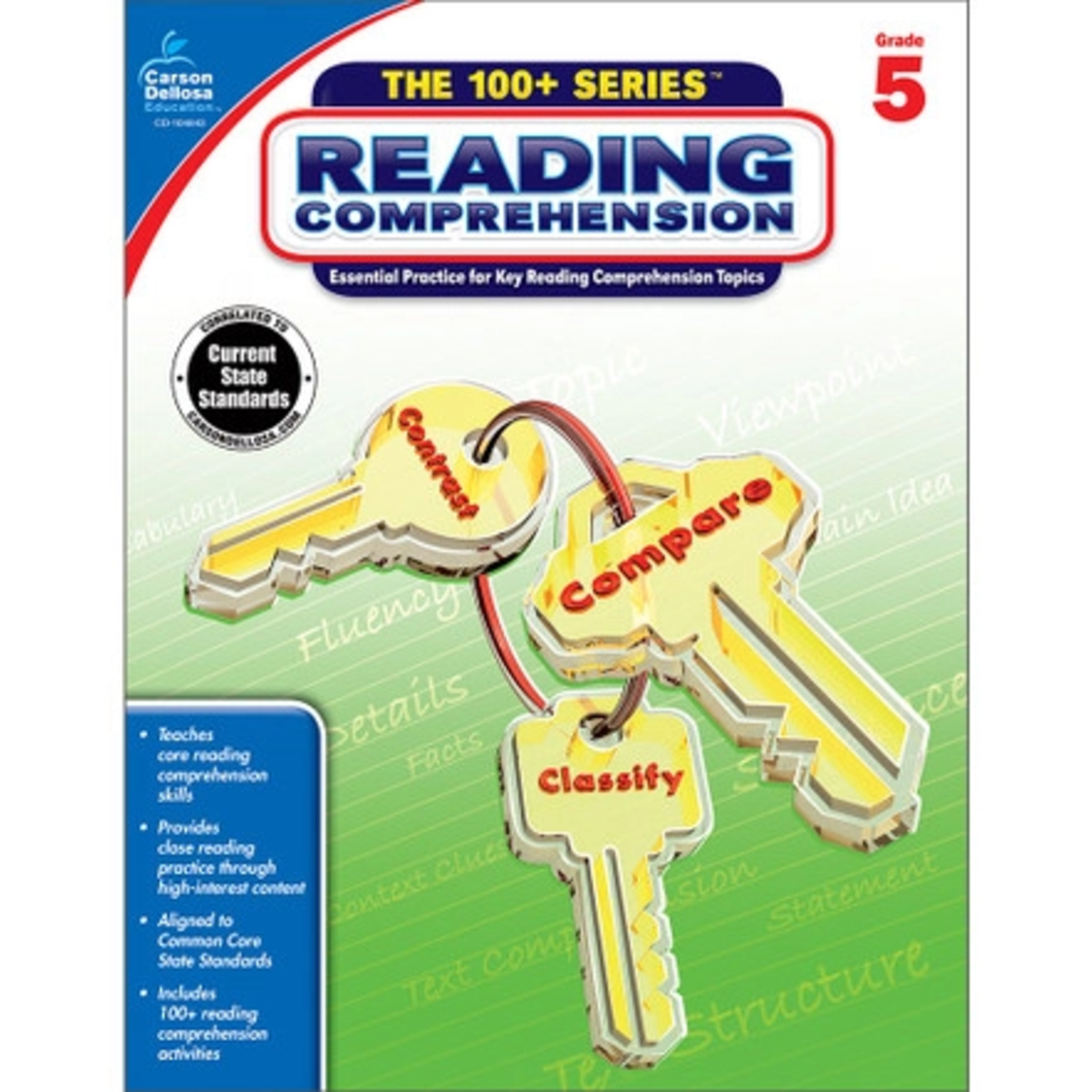 CARSON DELLOSA PUBLISHING CO The 100+ Series™ Reading Comprehension Workbook Grade 5