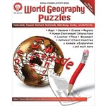 CARSON DELLOSA PUBLISHING CO World Geography Puzzles Resource Book Grade 6-12