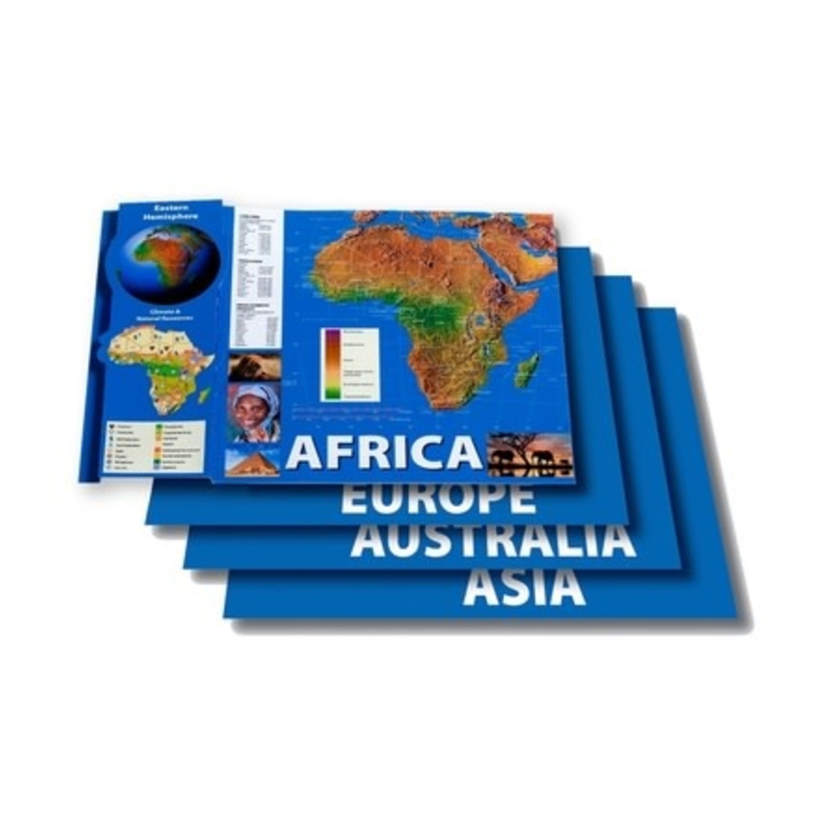 CARSON DELLOSA PUBLISHING CO Eastern Hemisphere Maps Chart Set Grade 5-8