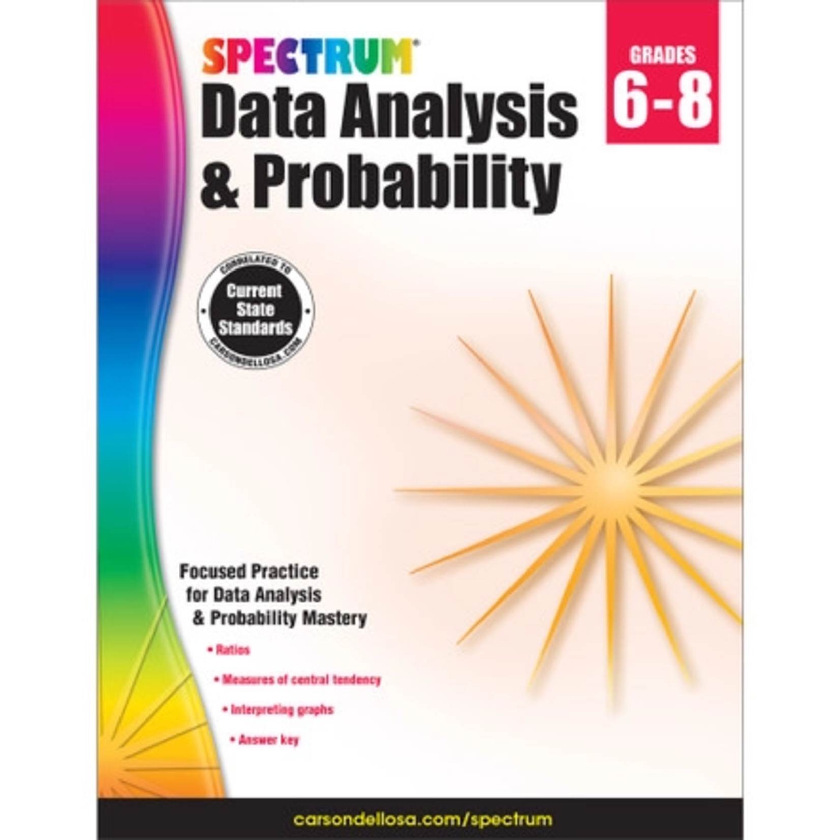 CARSON DELLOSA PUBLISHING CO Spectrum Data Analysis and Probability Workbook Grade 6-8