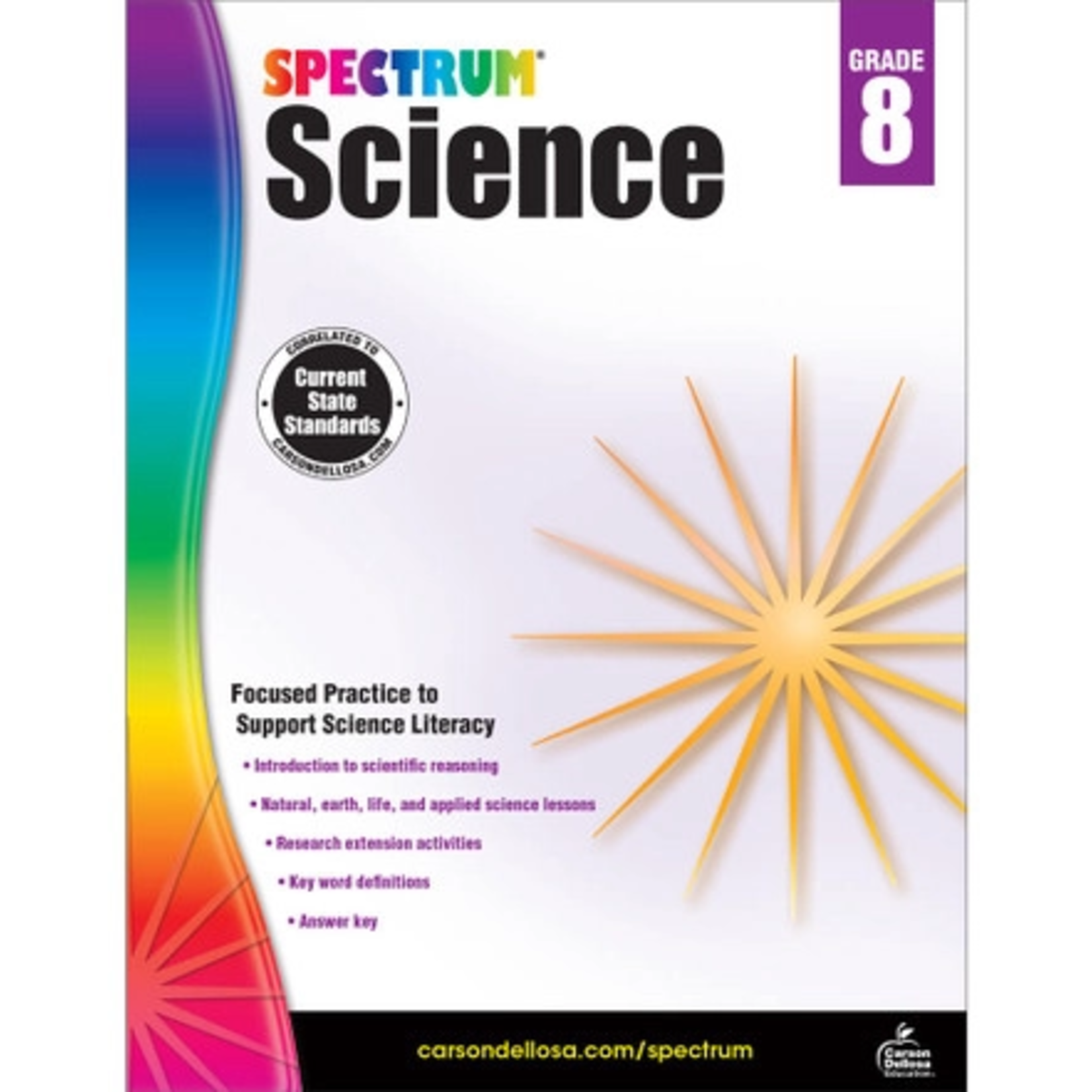 CARSON DELLOSA PUBLISHING CO Spectrum Science Workbook Grade 8