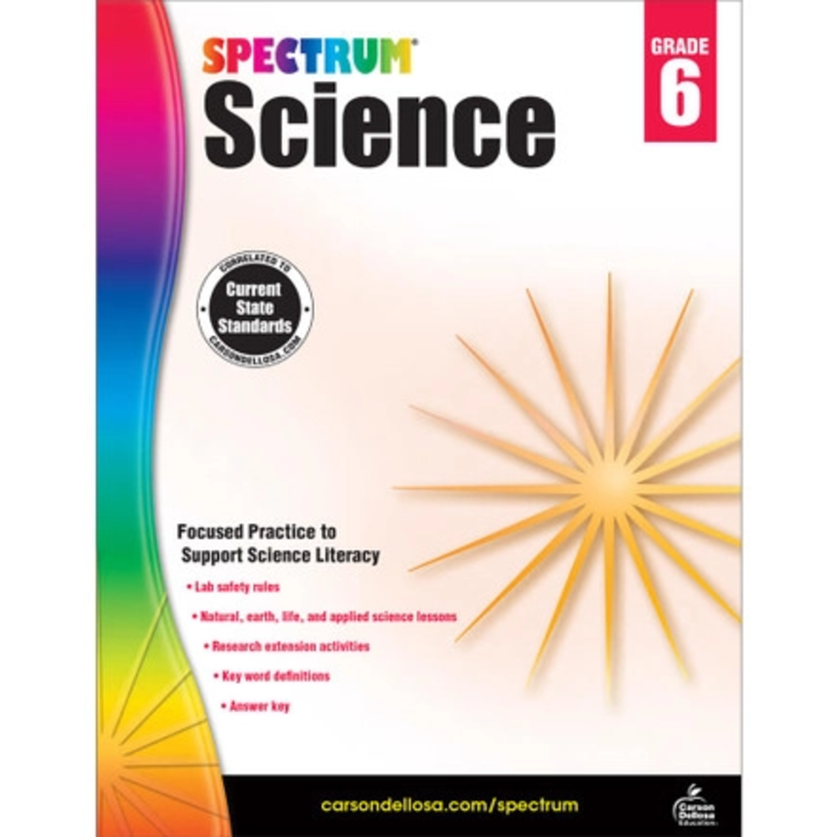 CARSON DELLOSA PUBLISHING CO Spectrum Science Workbook Grade 6