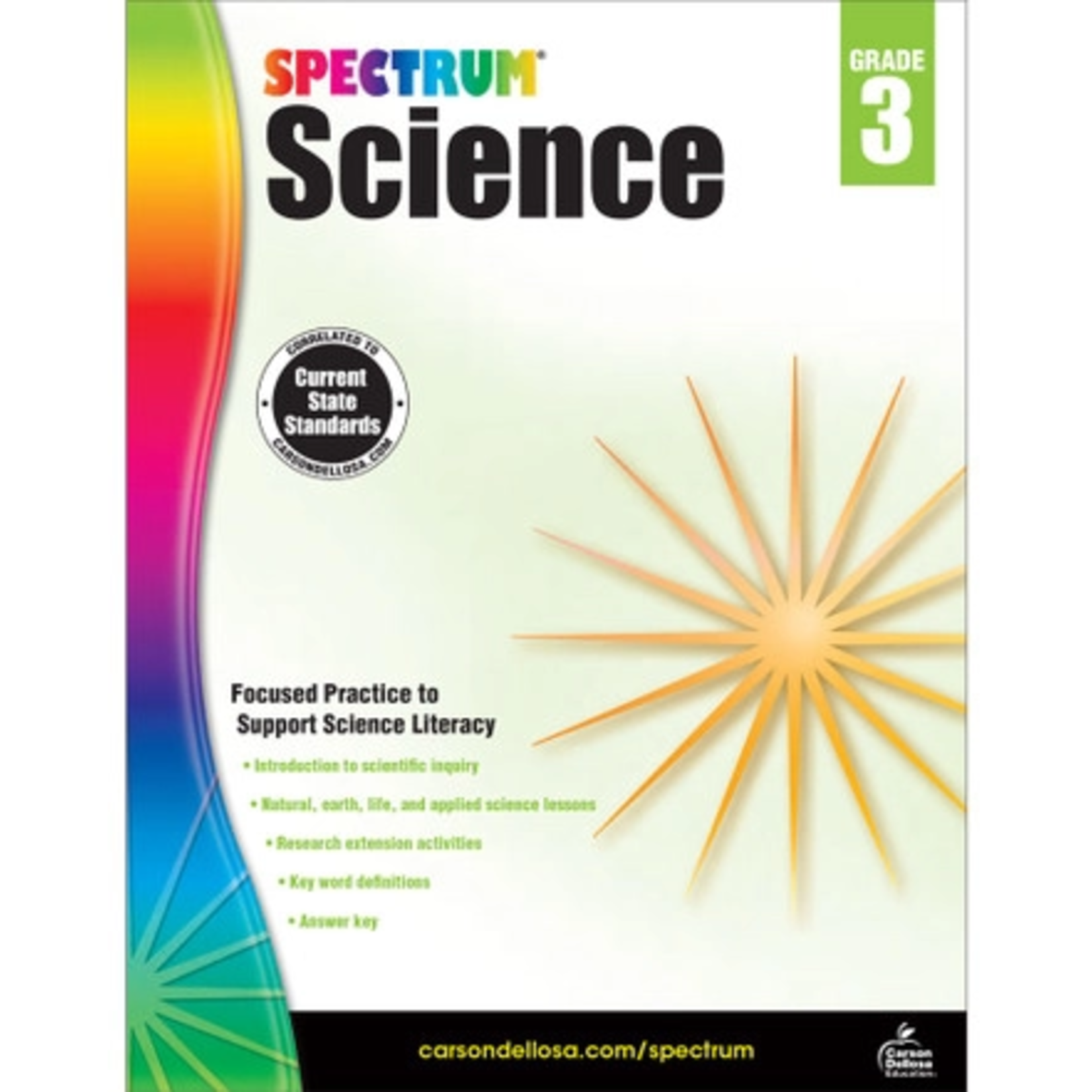 CARSON DELLOSA PUBLISHING CO Spectrum Science Workbook Grade 3 Paperback