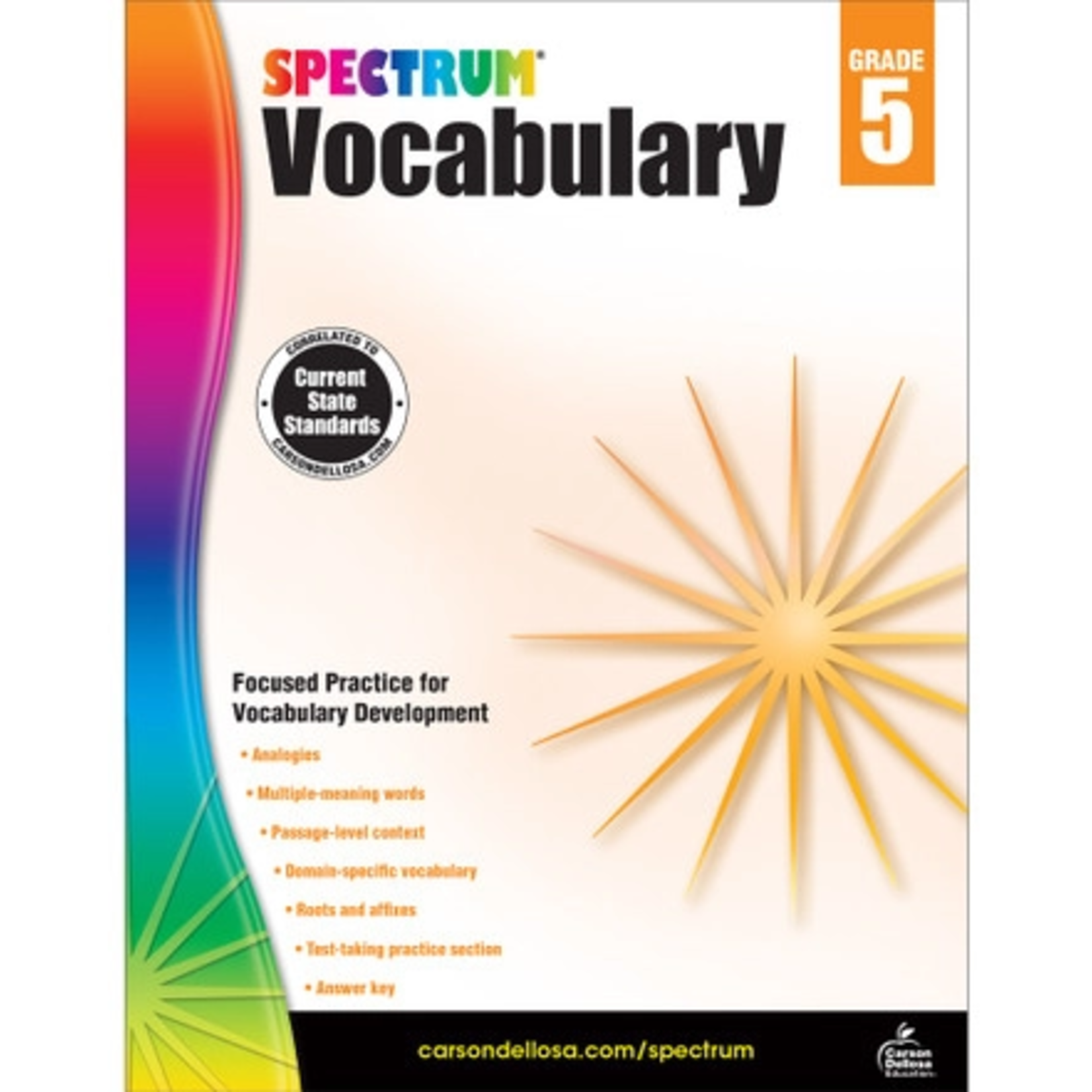 CARSON DELLOSA PUBLISHING CO Spectrum Vocabulary Workbook Grade 5