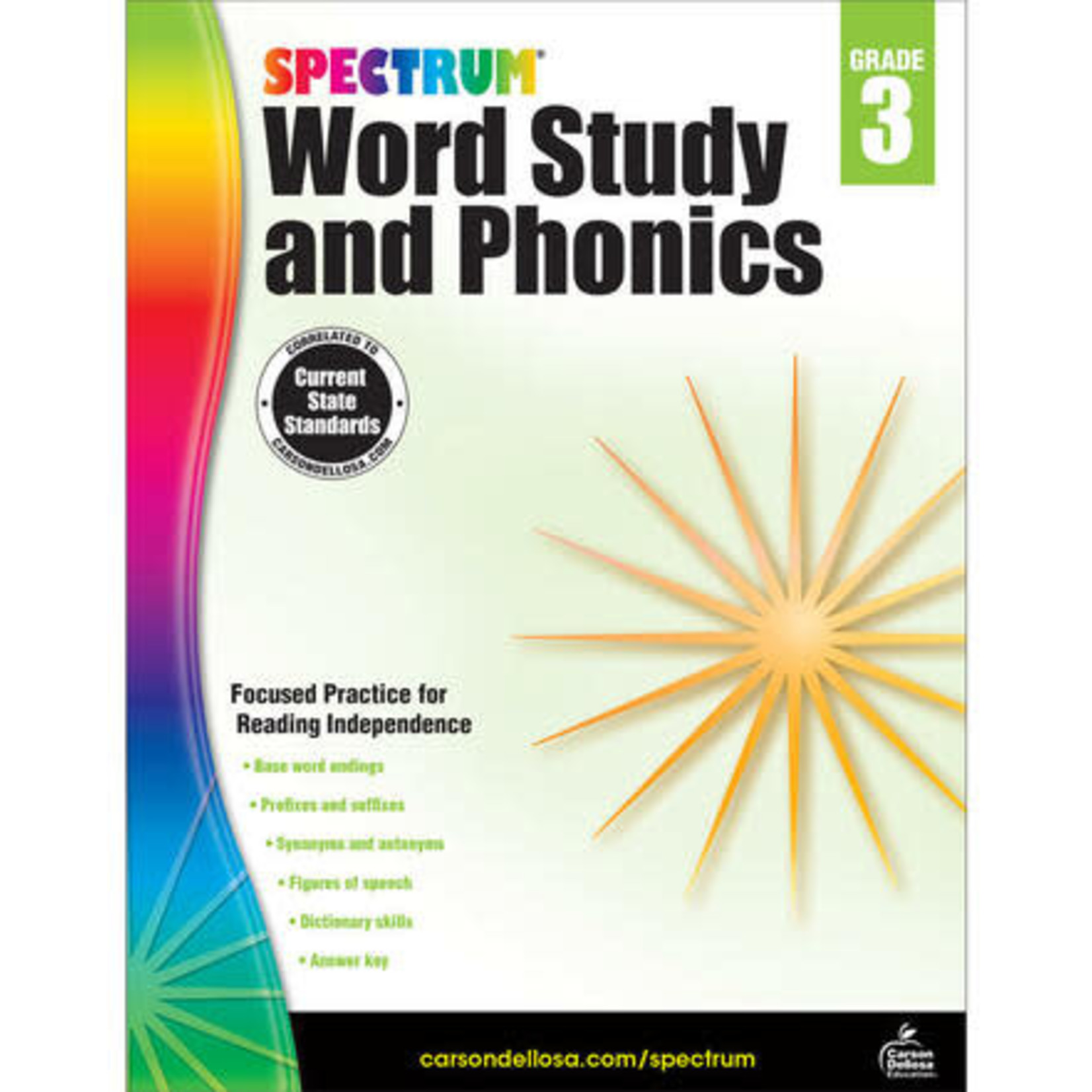 CARSON DELLOSA PUBLISHING CO Spectrum Word Study and Phonics Workbook Grade 3