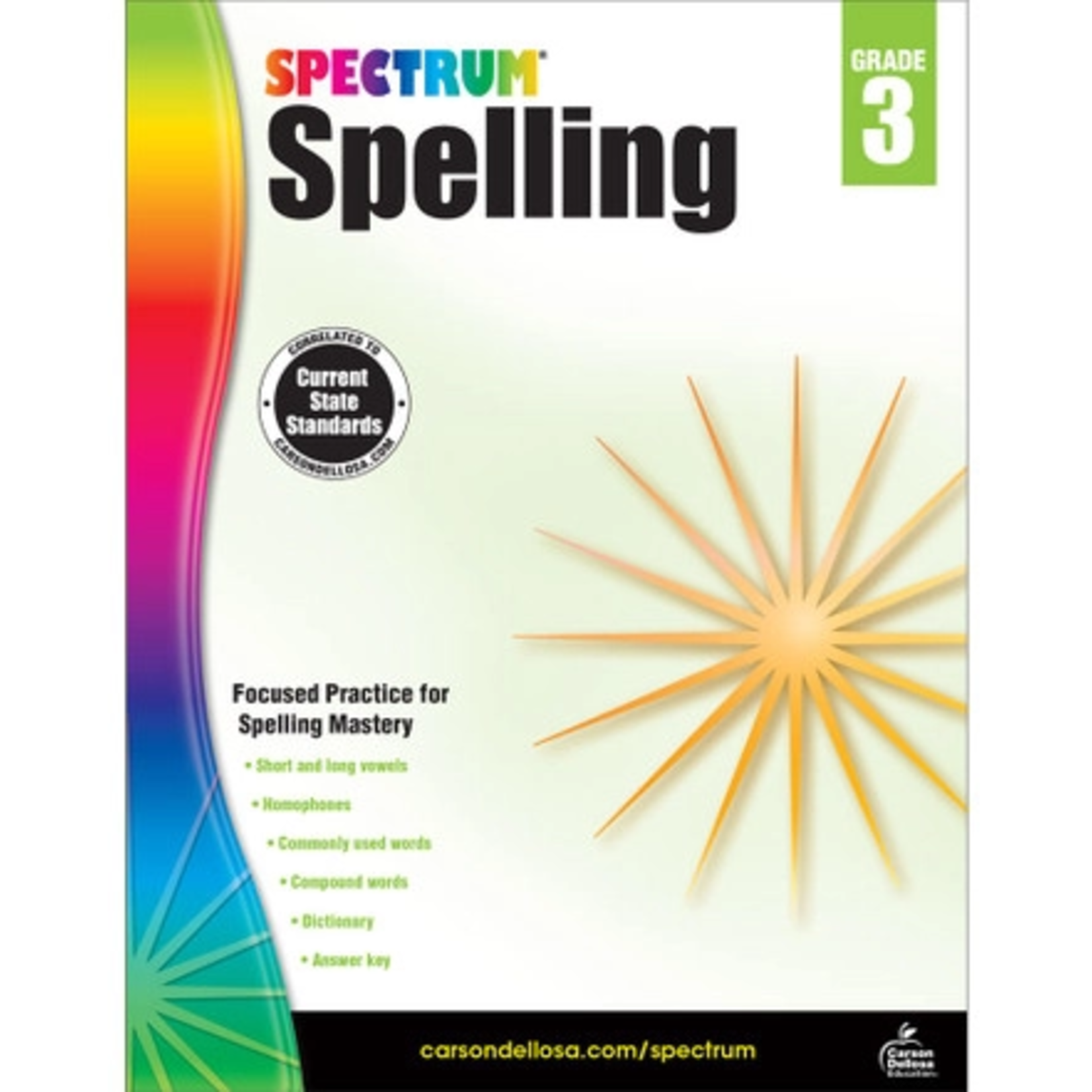 CARSON DELLOSA PUBLISHING CO Spectrum Spelling Workbook Grade 3