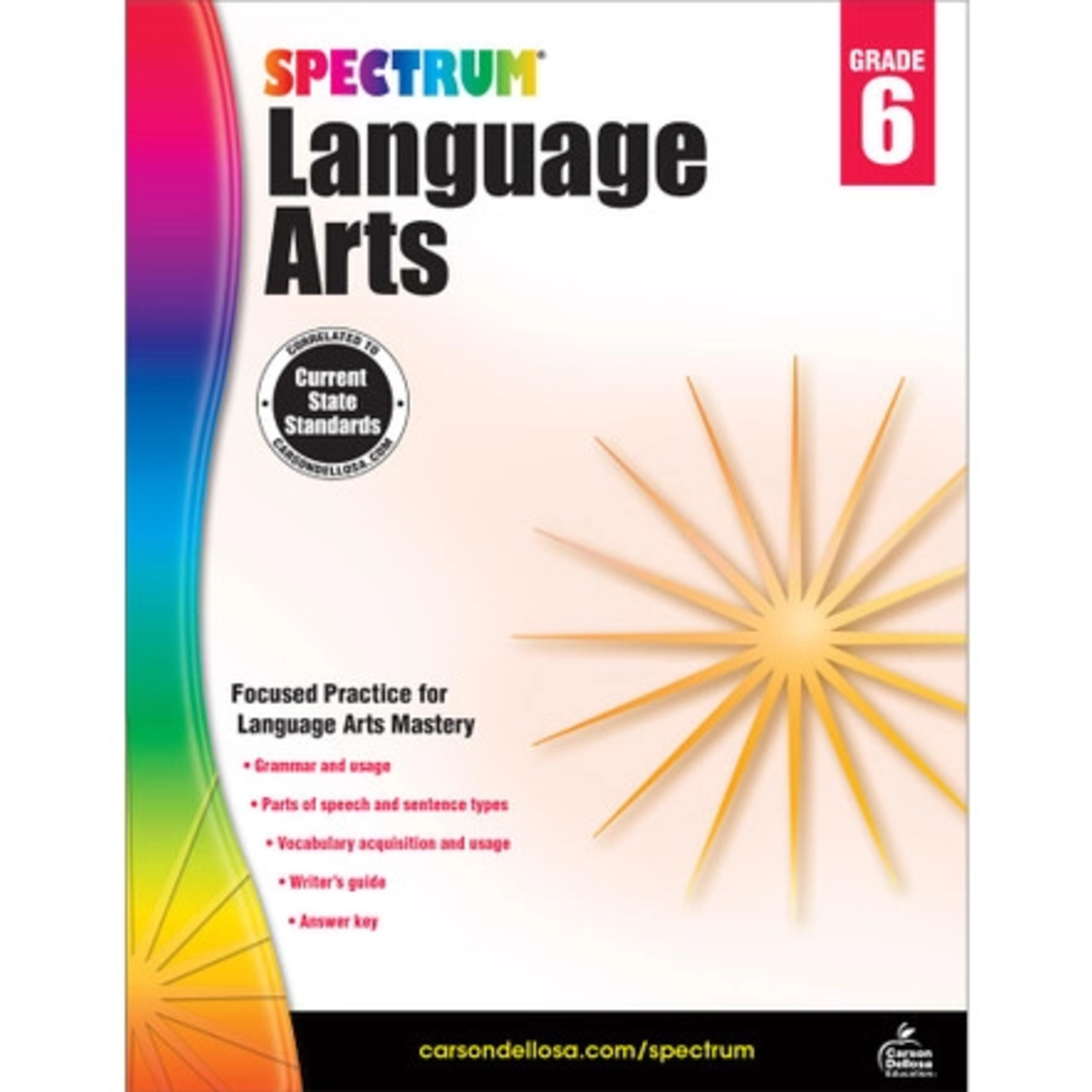 CARSON DELLOSA PUBLISHING CO Spectrum Language Arts Workbook Grade 6