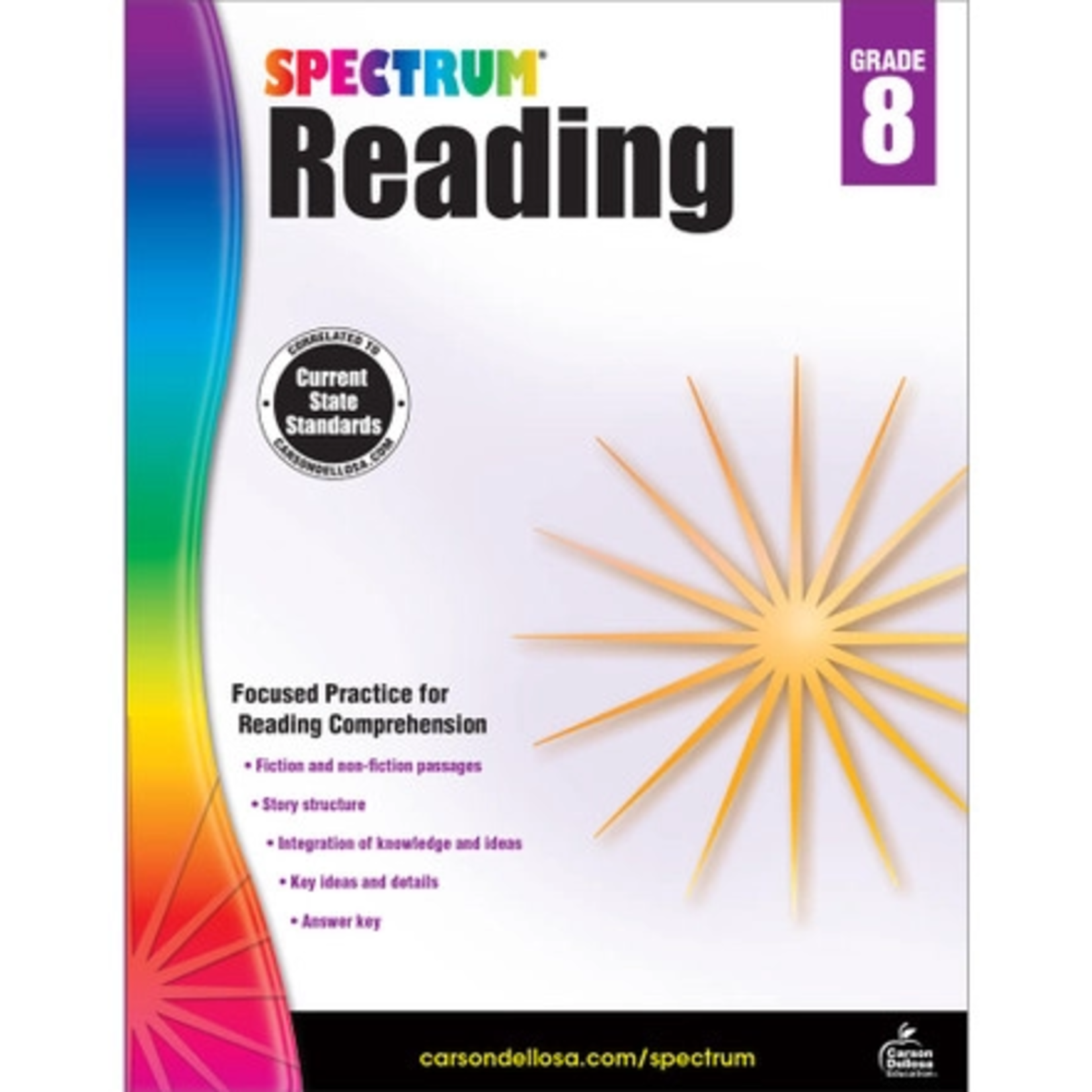 CARSON DELLOSA PUBLISHING CO Spectrum Reading Workbook Grade 8
