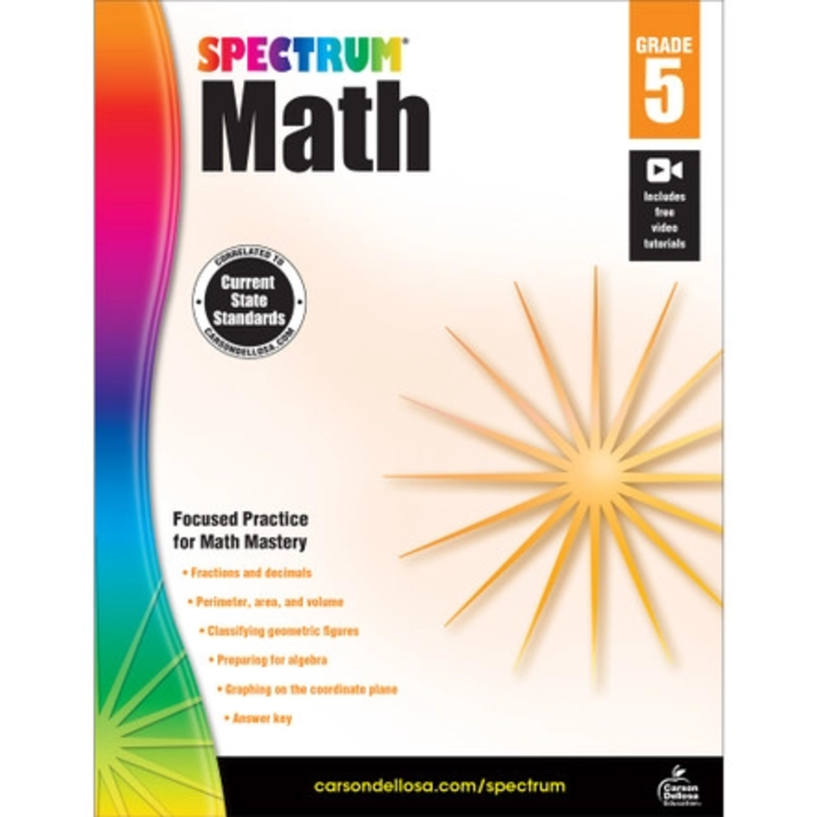 CARSON DELLOSA PUBLISHING CO Spectrum Math Workbook Grade 5