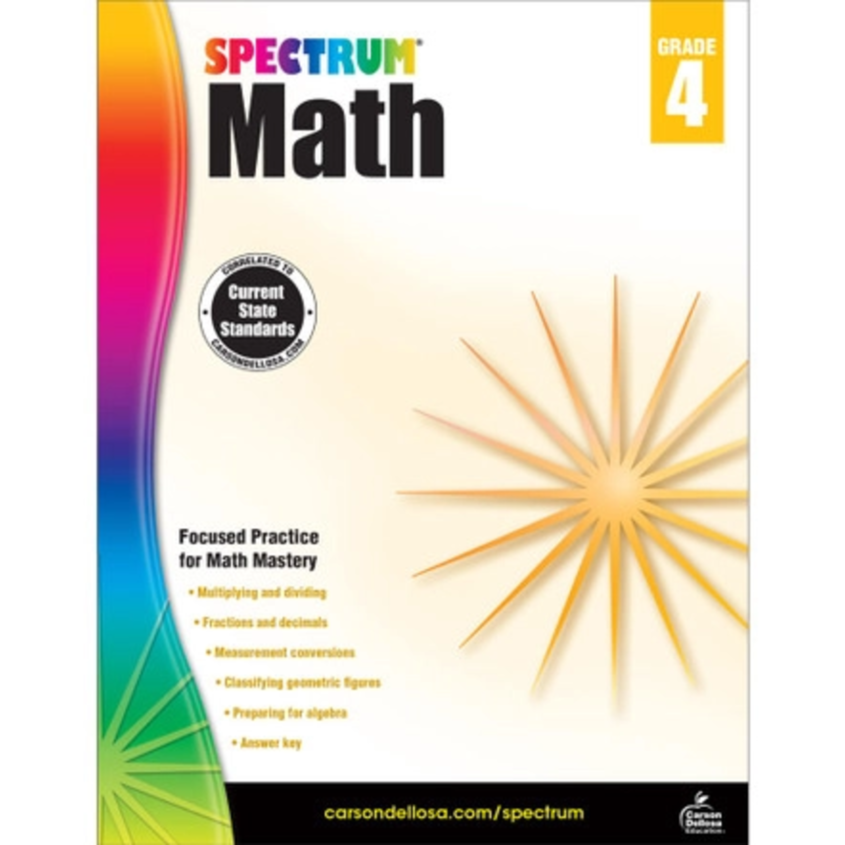 CARSON DELLOSA PUBLISHING CO Spectrum Math Workbook Grade 4