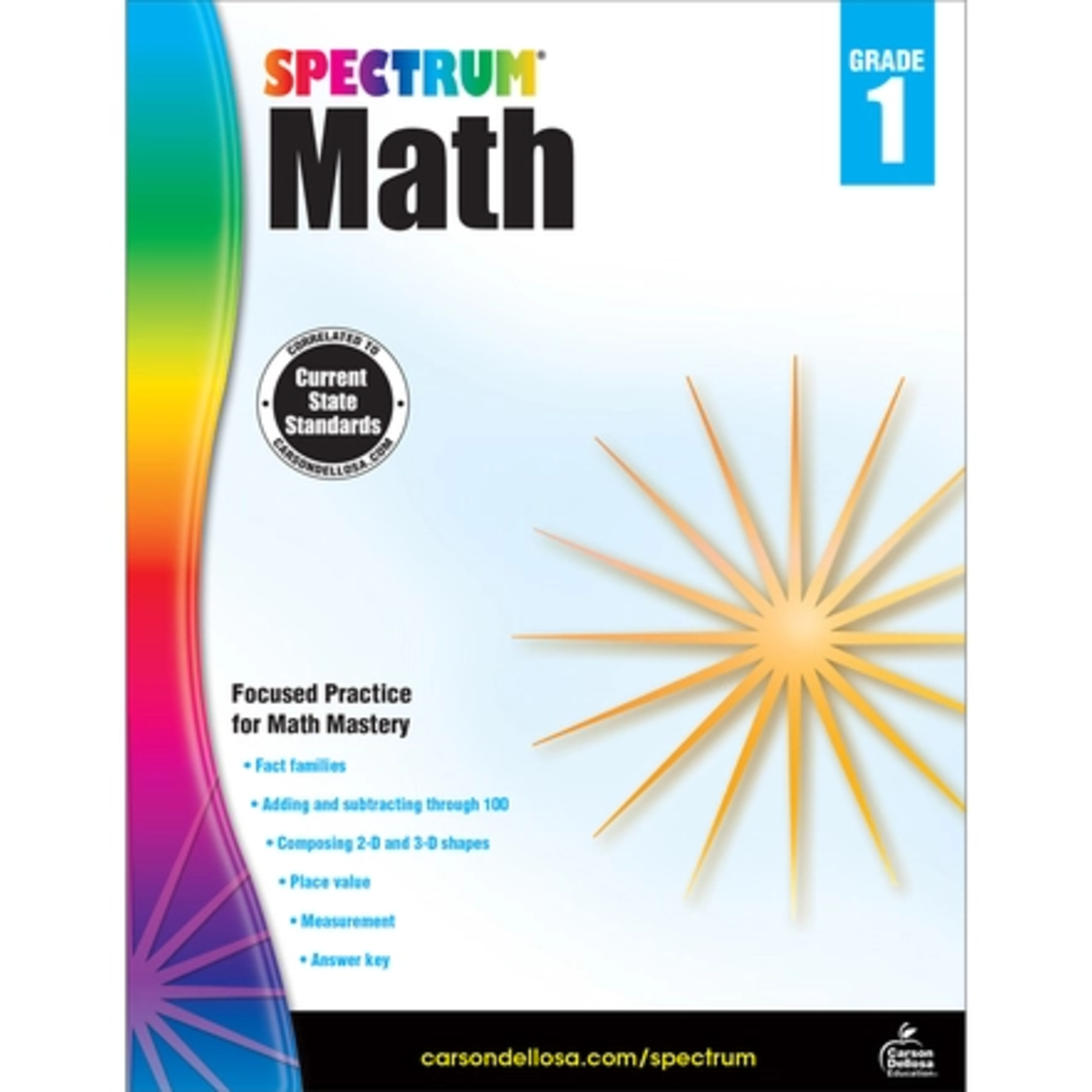 CARSON DELLOSA PUBLISHING CO Spectrum Math Workbook Grade 1
