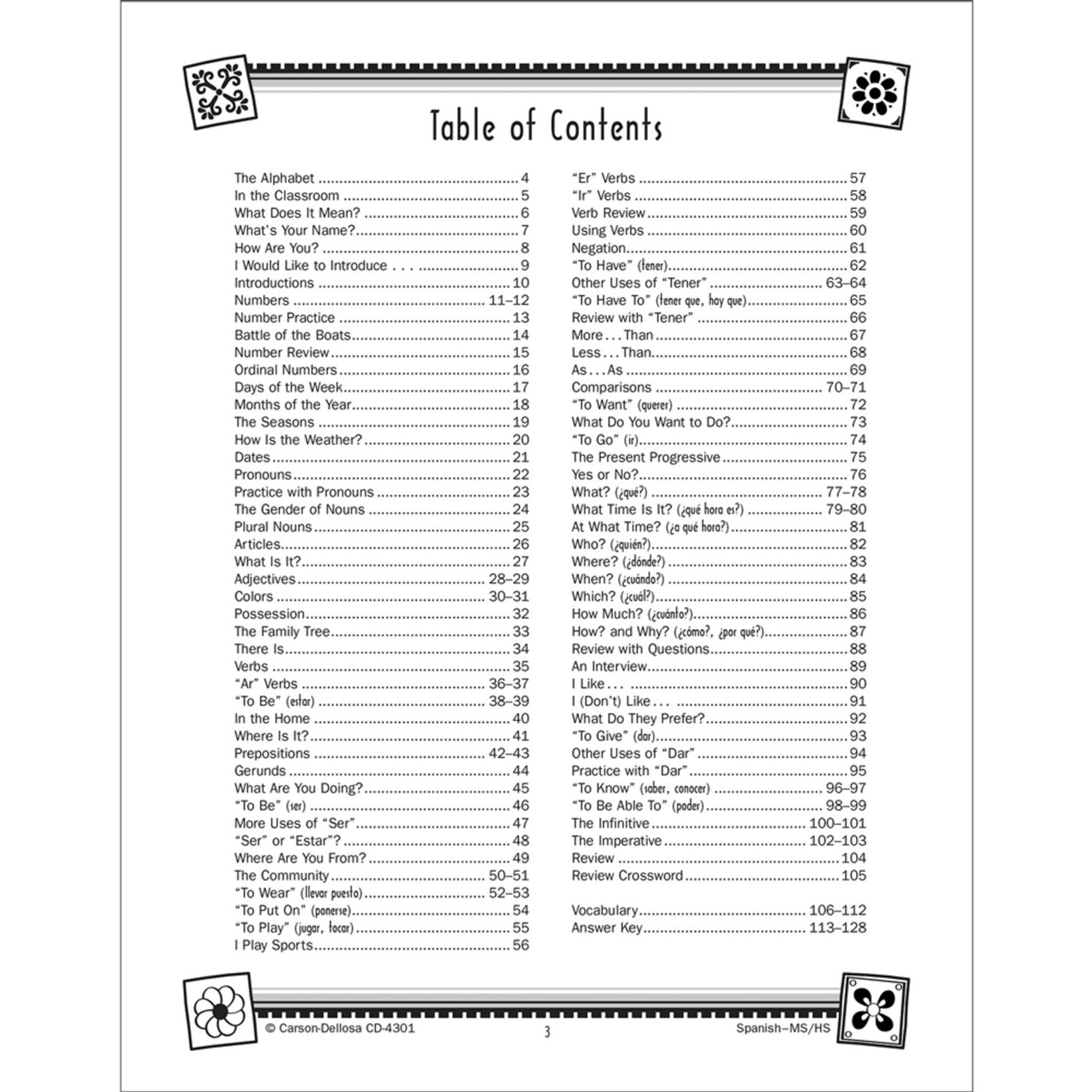 CARSON DELLOSA PUBLISHING CO Skills for Success Spanish Resource Book Grade 6-12