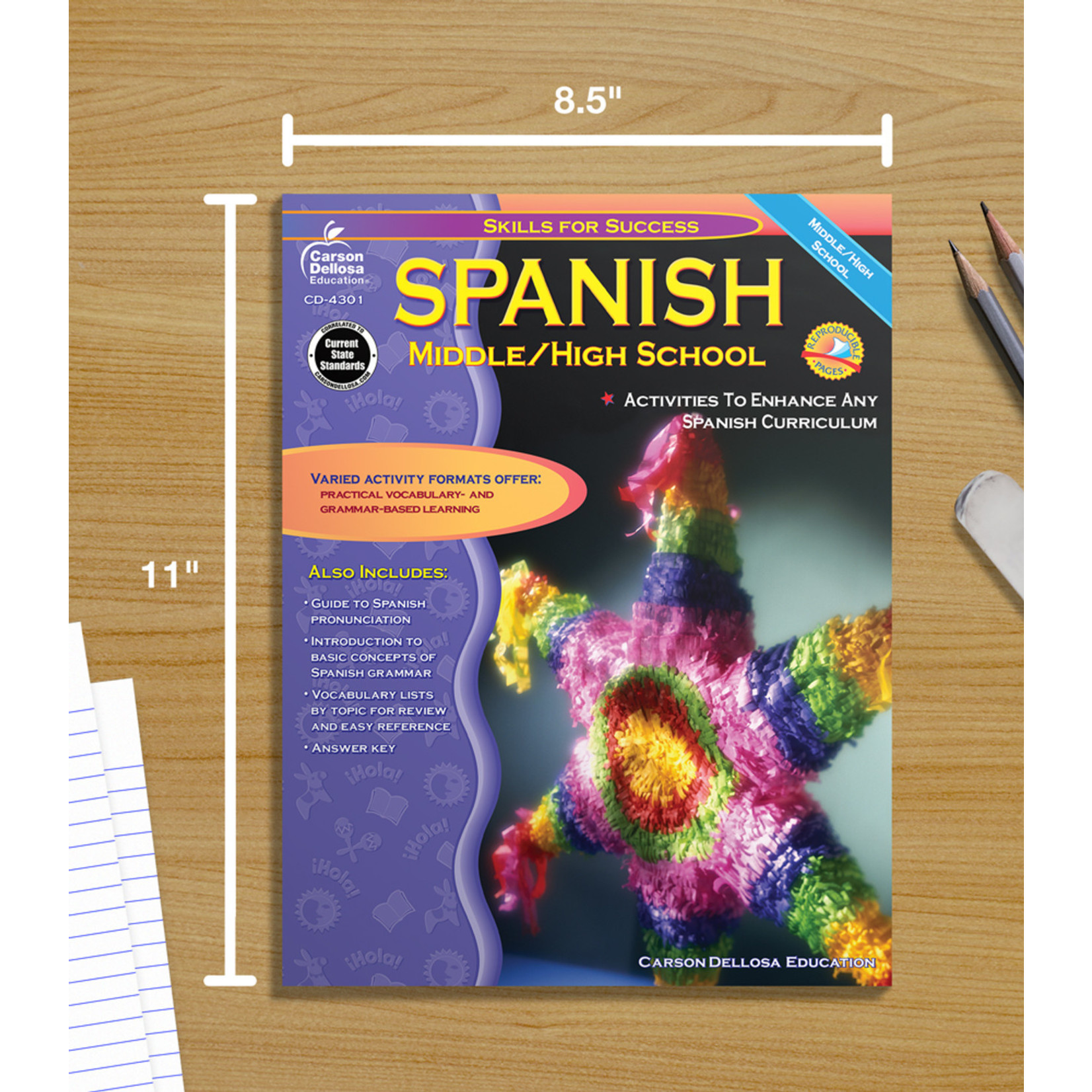 CARSON DELLOSA PUBLISHING CO Skills for Success Spanish Resource Book Grade 6-12