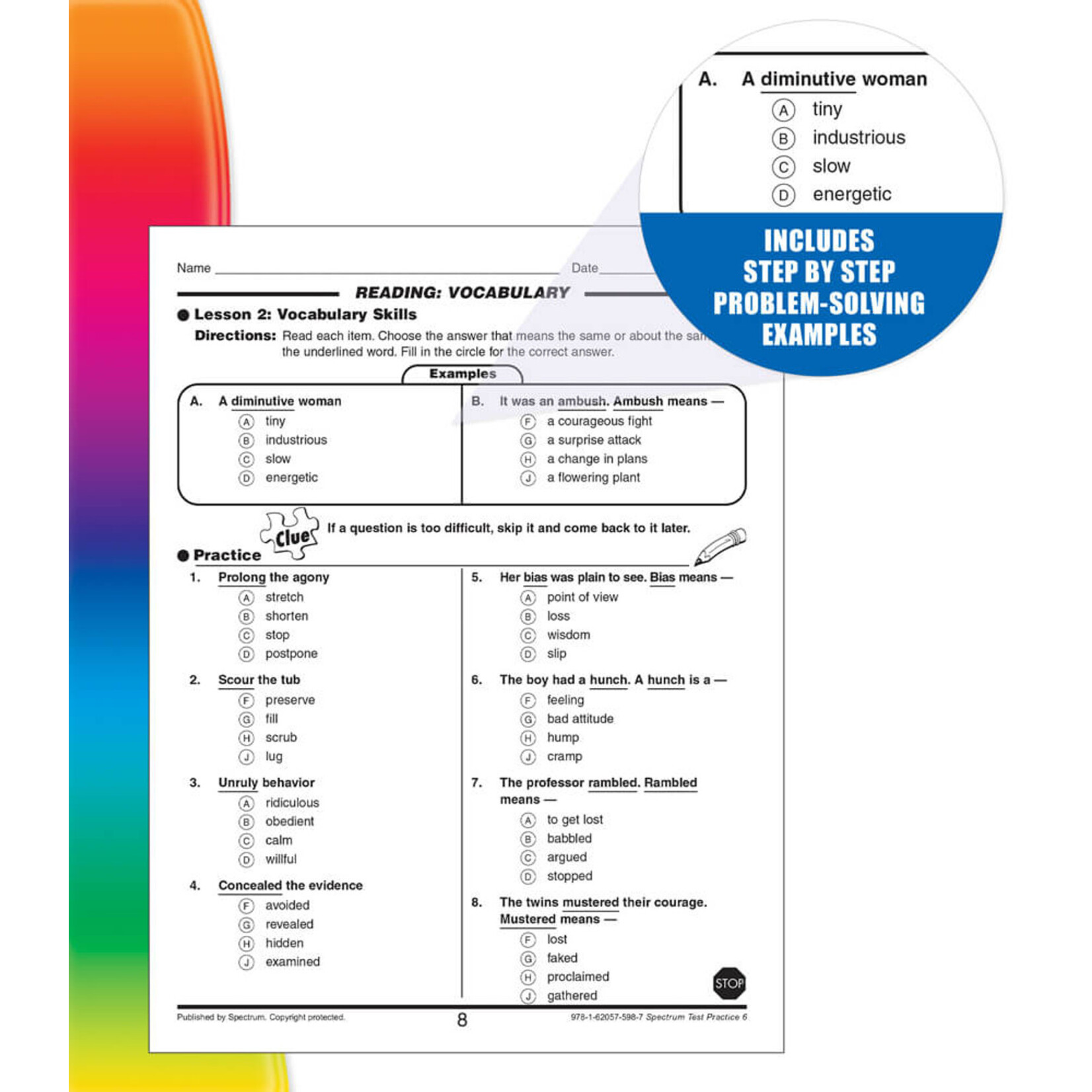CARSON DELLOSA PUBLISHING CO Spectrum Test Practice Workbook Grade 6