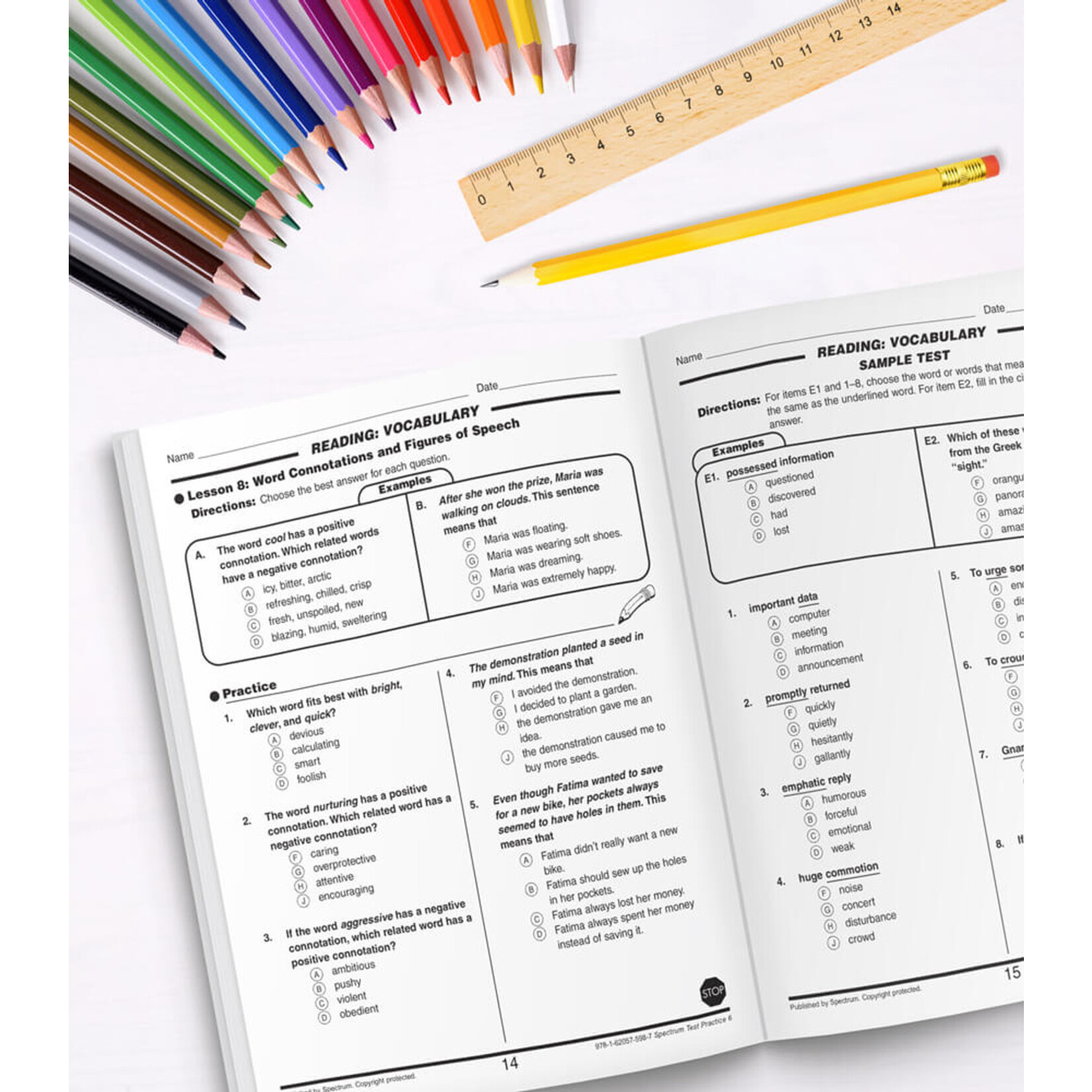 CARSON DELLOSA PUBLISHING CO Spectrum Test Practice Workbook Grade 6