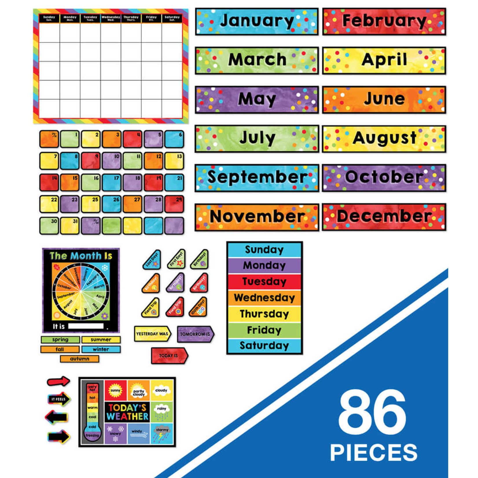 CARSON DELLOSA PUBLISHING CO Celebrate Learning Calendar Bulletin Board Set