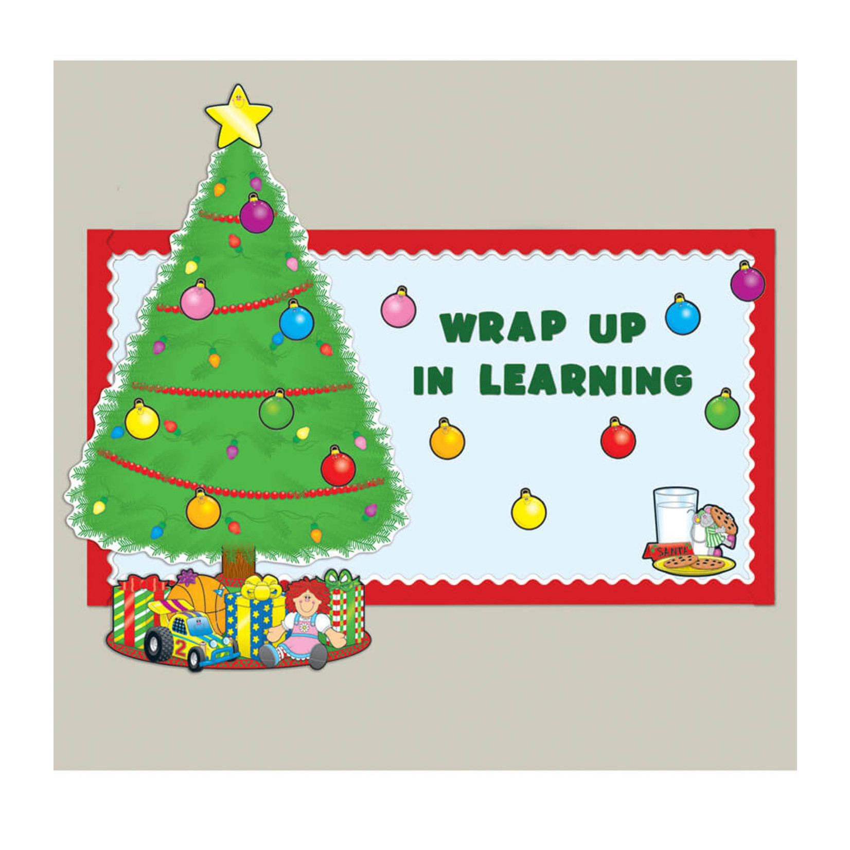 CARSON DELLOSA PUBLISHING CO Big Christmas Tree Bulletin Board Set
