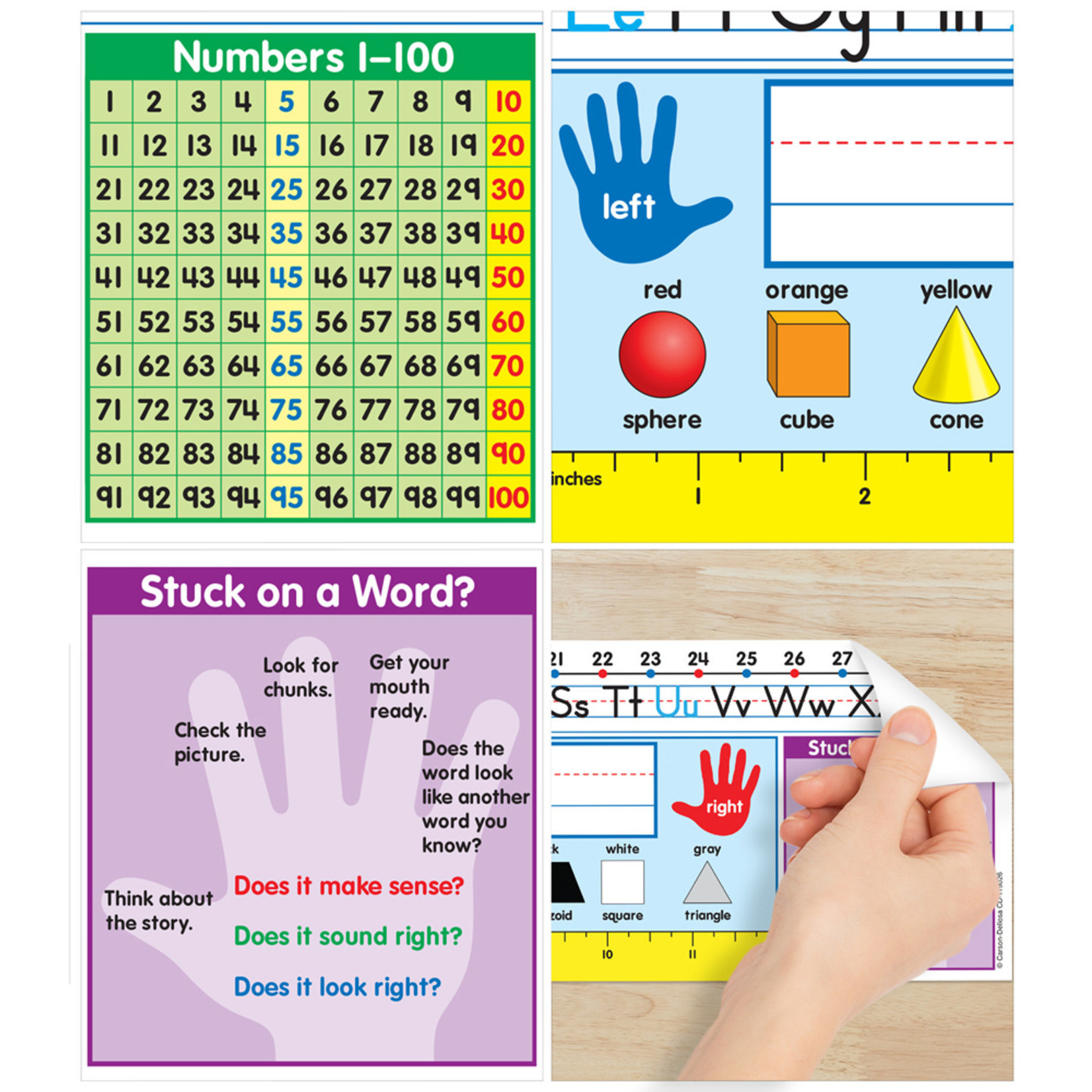 CARSON DELLOSA PUBLISHING CO Quick Stick Traditional Manuscript Nameplates Grade 1-2