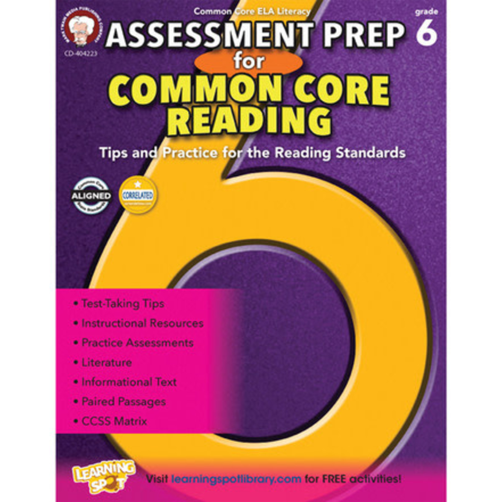 CARSON DELLOSA PUBLISHING CO Assessment Prep for Common Core Reading Resource Book Grade 6
